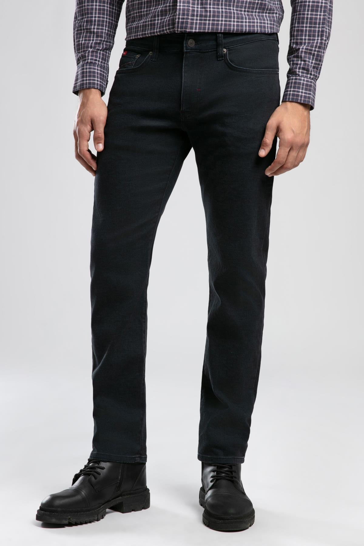 Harry Orta Bel Düz Kesim Düz Paça Gri Erkek Jean Pantolon