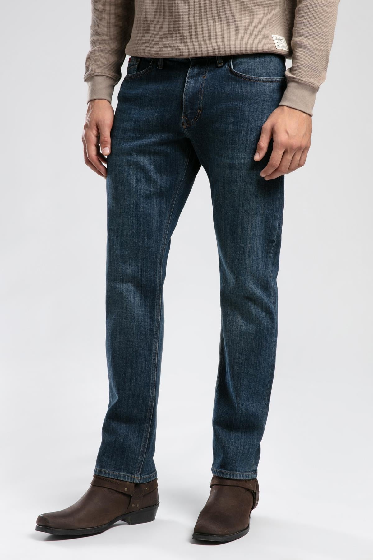 Harry Normal Bel Normal Kesim Düz Paça Mavi Erkek Jean Pantolon