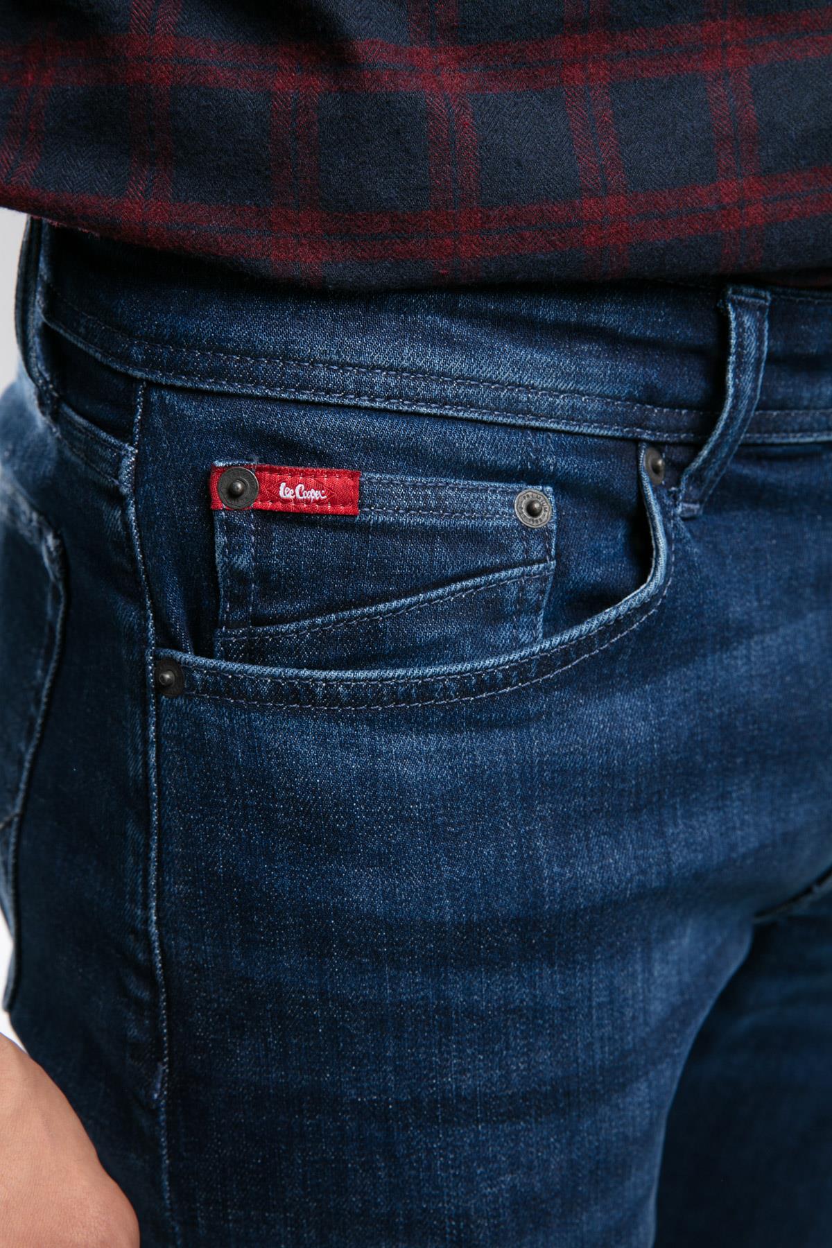 Harry Orta Bel Düz Kesim Düz Paça Mavi Erkek Jean Pantolon - Lee