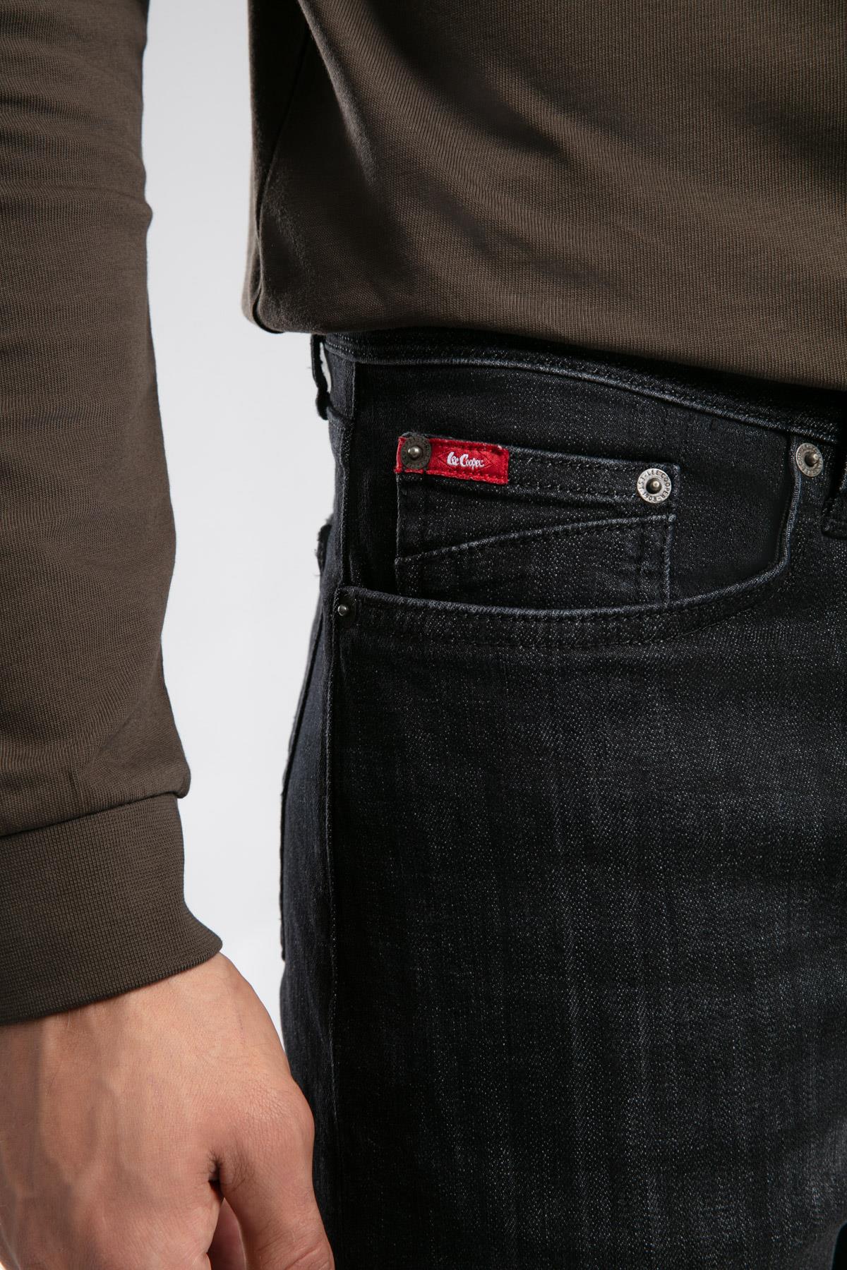 Harry Orta Bel Düz Kesim Düz Paça Siyah Erkek Jean Pantolon