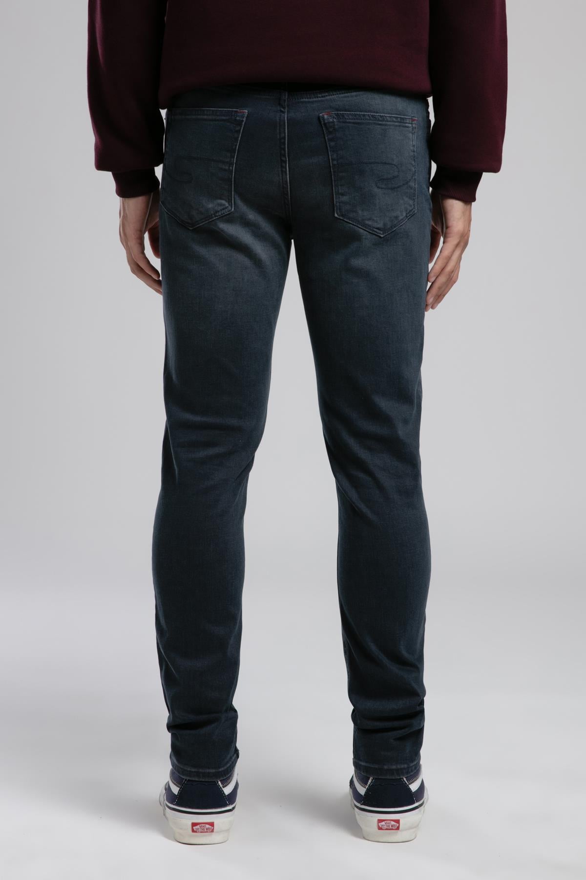 Jack Orta Bel Dar Kesim Dar Paça Mavi Erkek Jean Pantolon