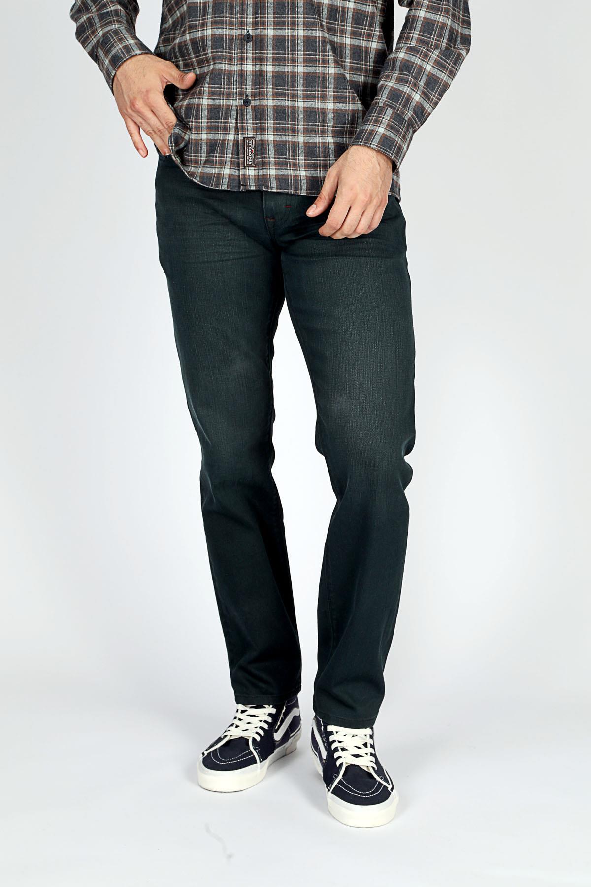 Jagger Normal Bel Dar Kesim Düz Paça Hapson Raw Green Erkek Jean Pantolon
