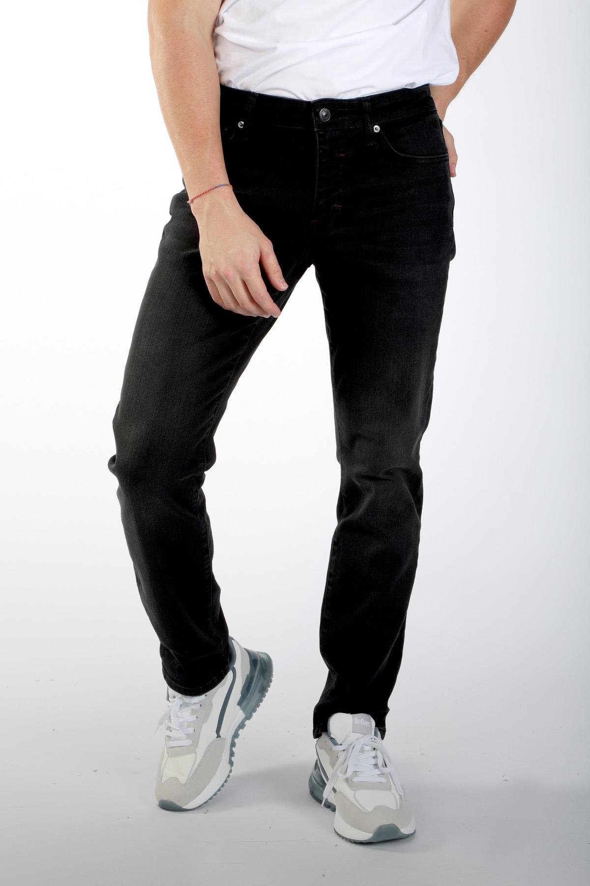 Jagger Normal Bel Dar Kesim Düz Paça Gri Erkek Jean Pantolon - Lee