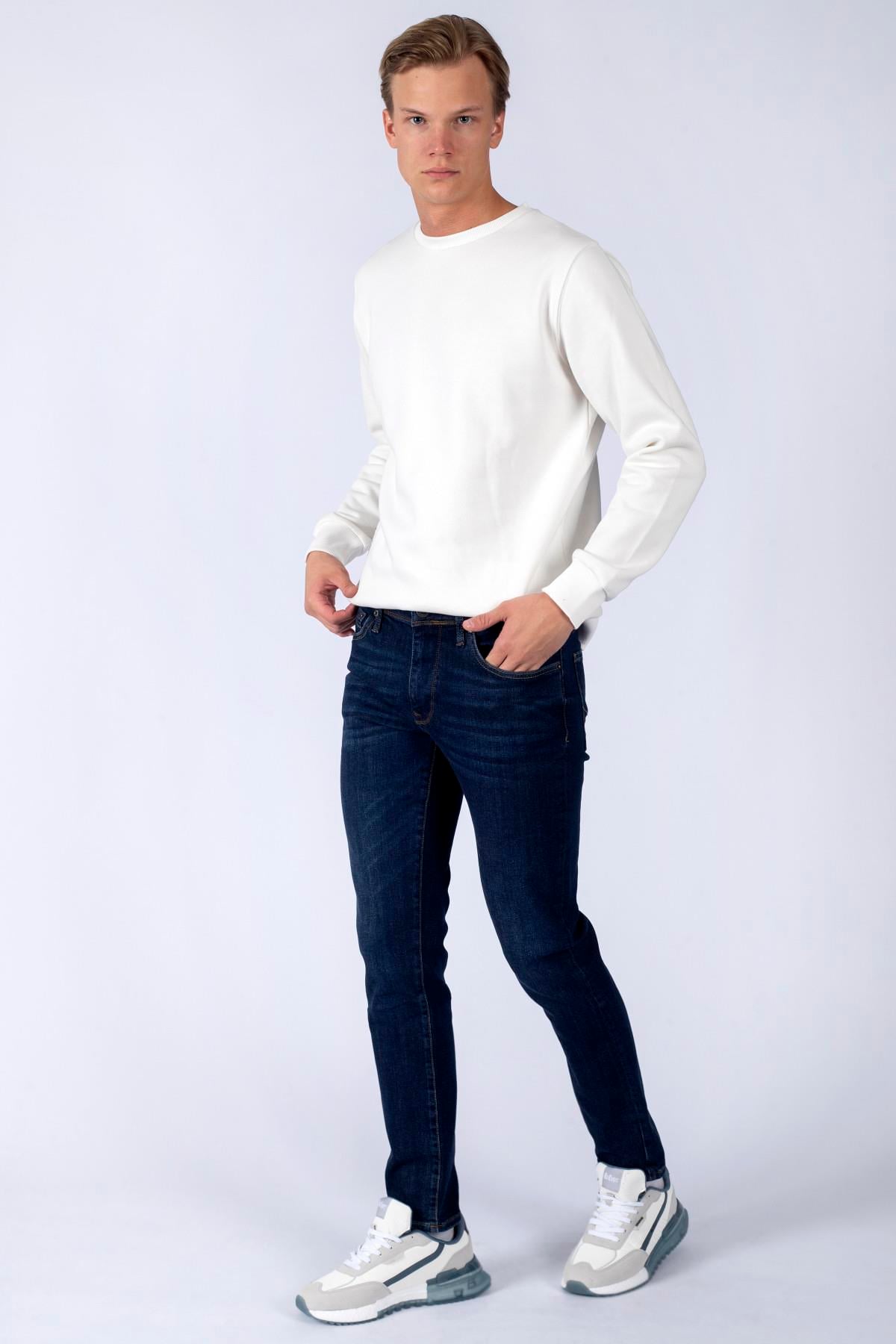 Jagger Erkek Jean Pantolon Leıpzıg Pure Blue Stone