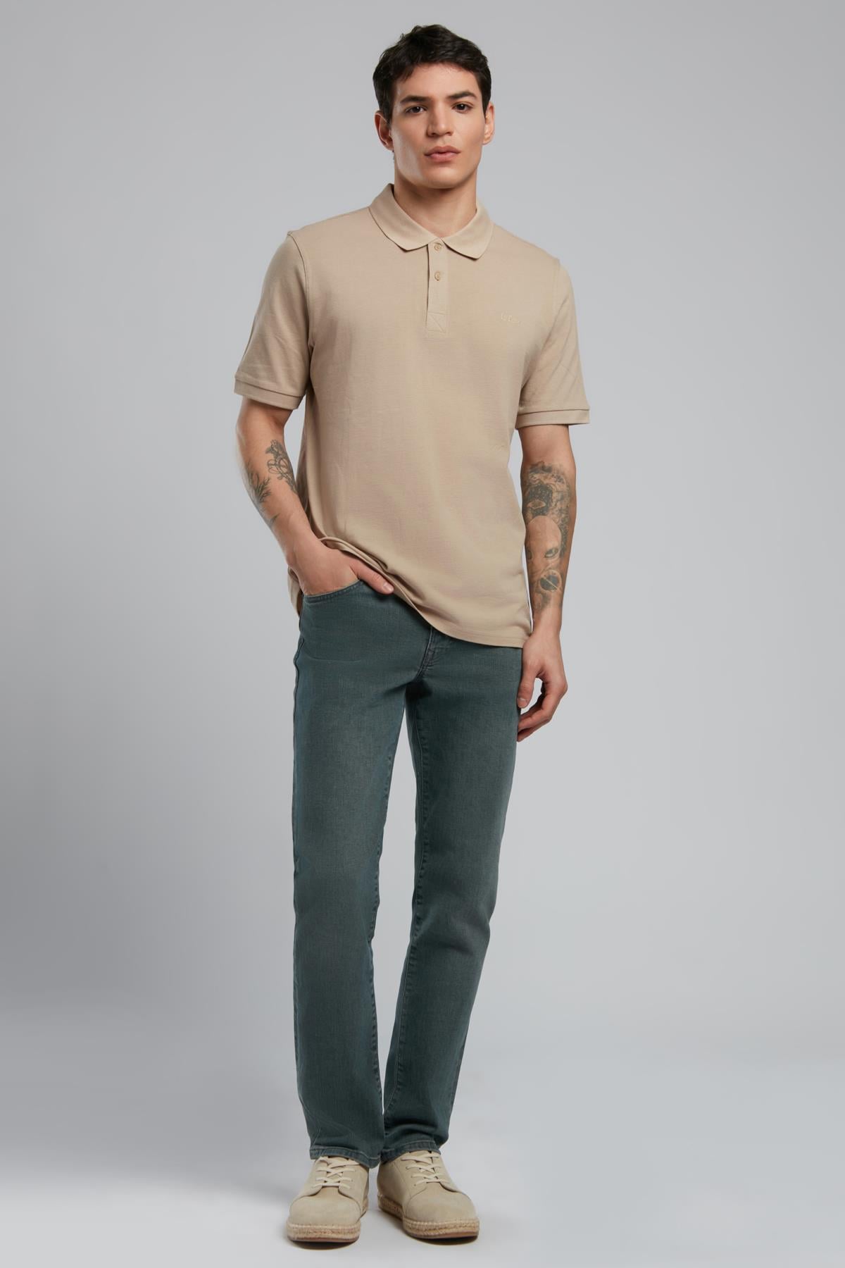 Jagger Erkek Slim Straight Fit Gawain Smb Mid Jean Pantolon