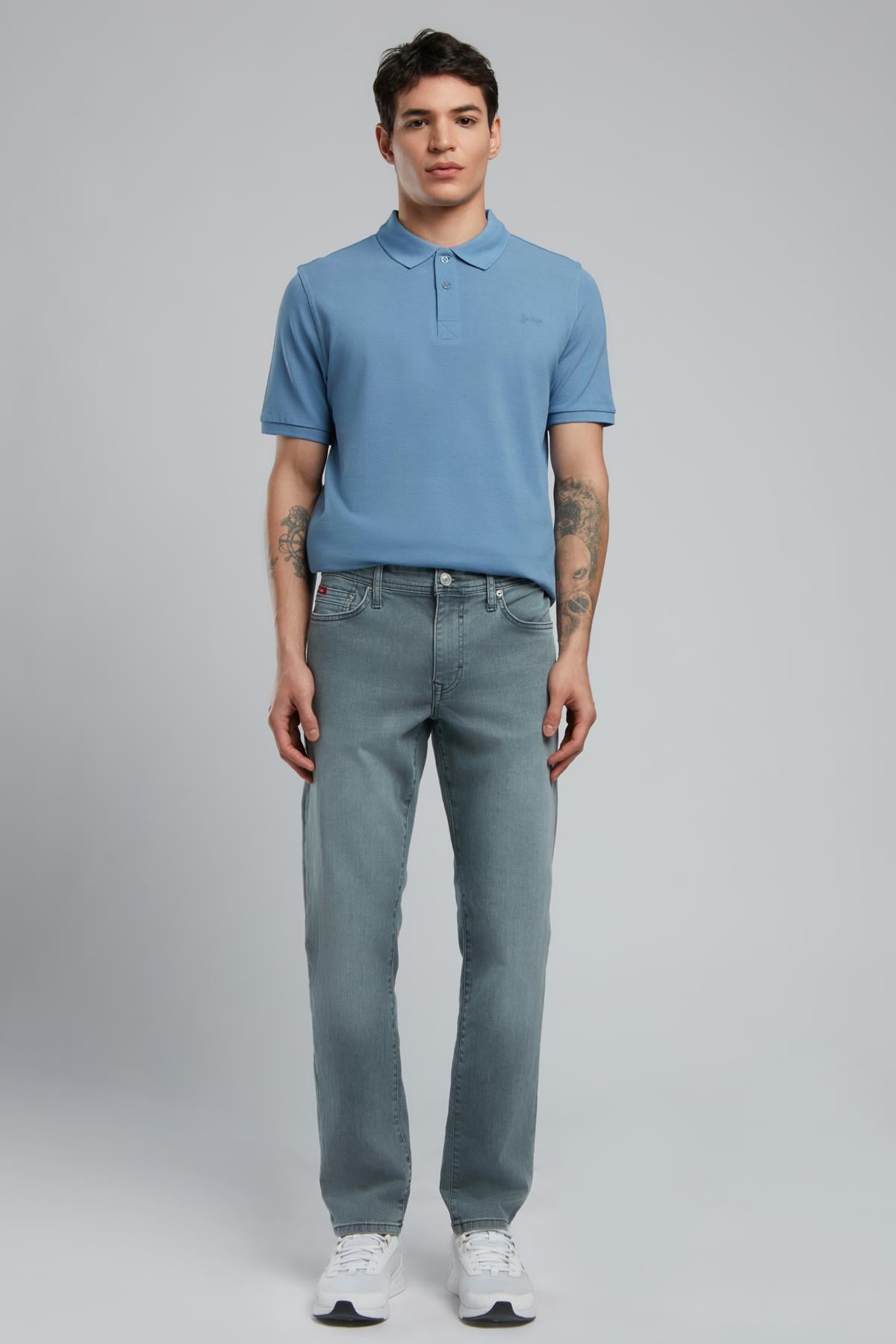Jagger Erkek Slim Straight Fit Octopus Ig Mid Jean Pantolon