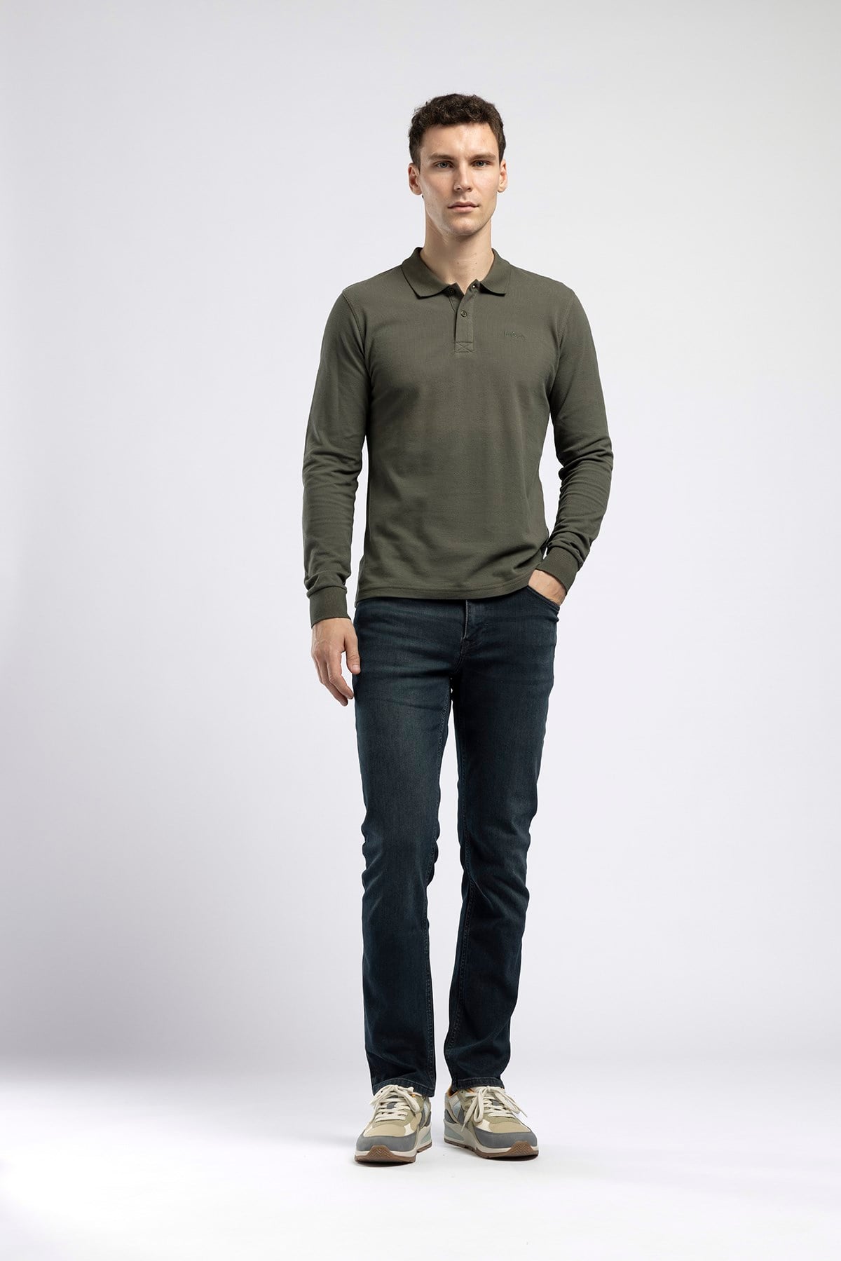 Jagger Erkek Slim Straight Tam Kalıp Jean Mavi