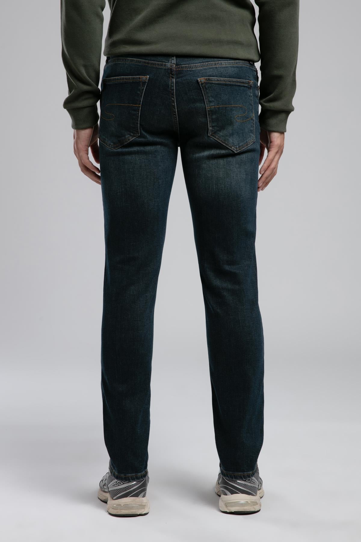 Jagger Normal Bel Dar Kesim Düz Paça Harder Juniper Dark Erkek Jean Pantolon
