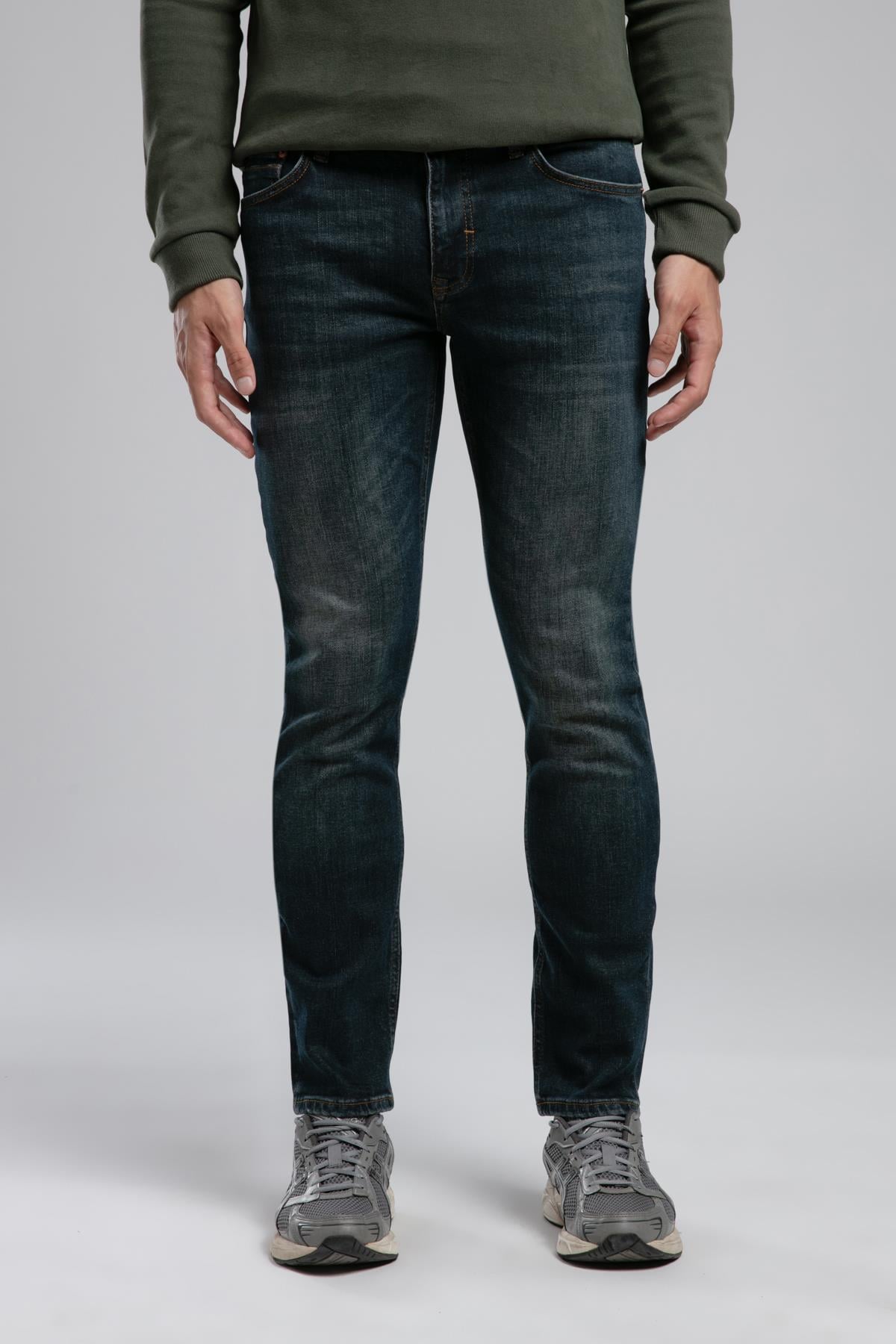 Jagger Normal Bel Dar Kesim Düz Paça Harder Juniper Dark Erkek Jean Pantolon