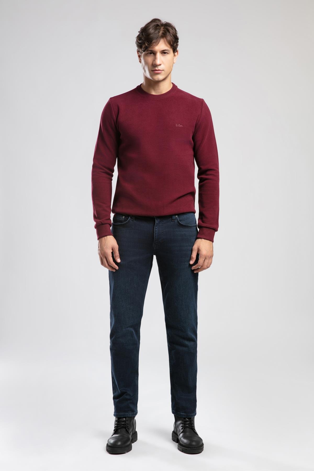 Jagger Normal Bel Dar Kesim Düz Paça Mavi Erkek Jean Pantolon