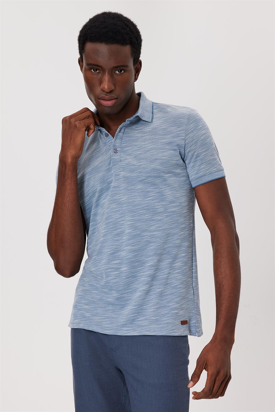 Jake Erkek Polo Yaka T-Shırt Pastel Mavi