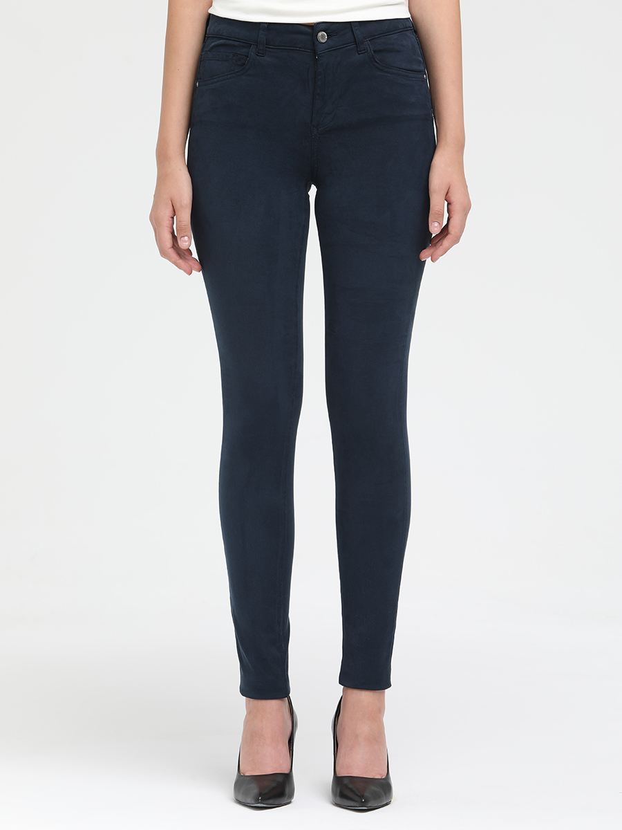 Jamy Yüksek Bel Dar Kesim Çok Dar Paça Lacivert Kadın Pantolon