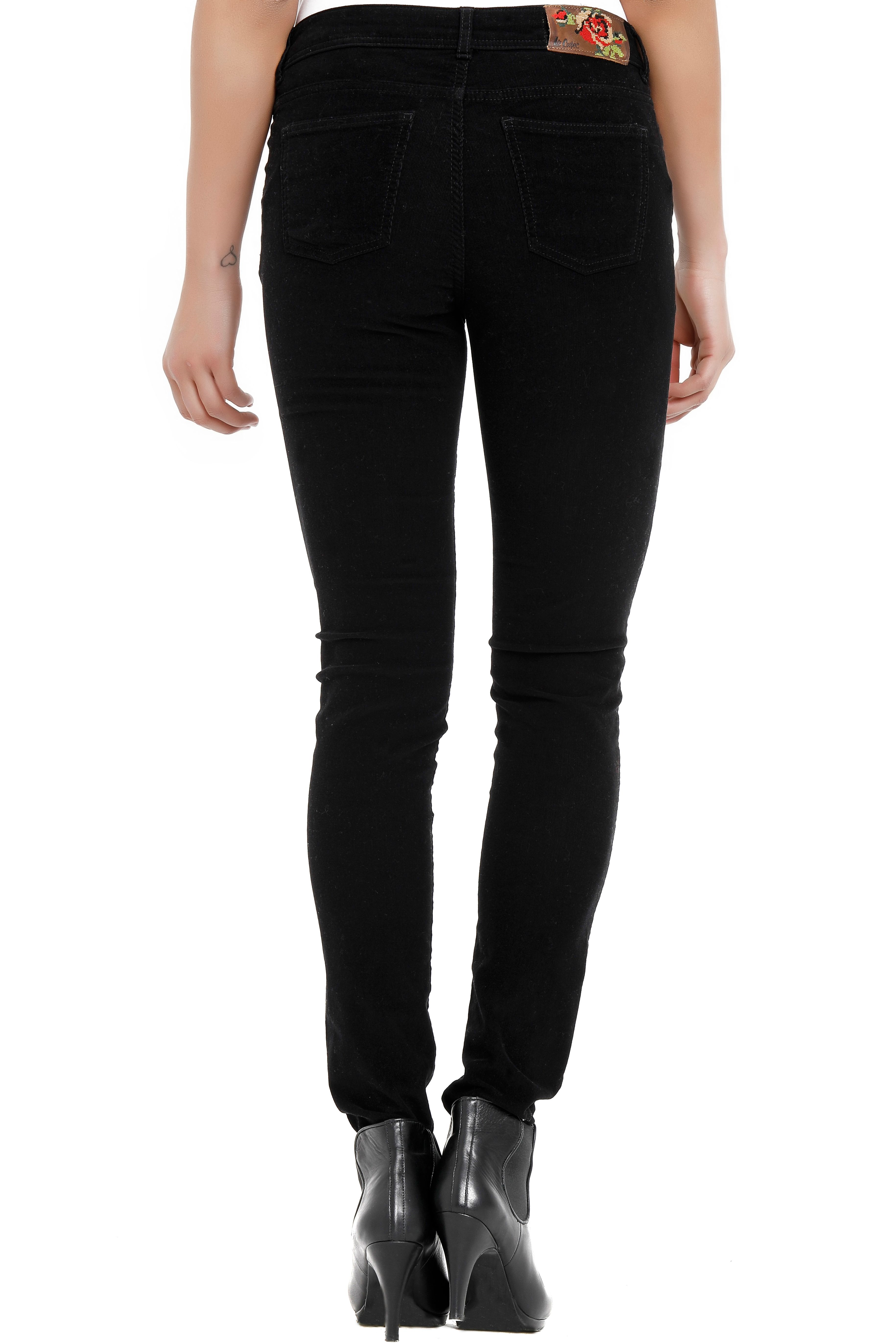 Jamy Yüksek Bel Dar Kesim Çok Dar Paça Siyah Kadın Pantolon