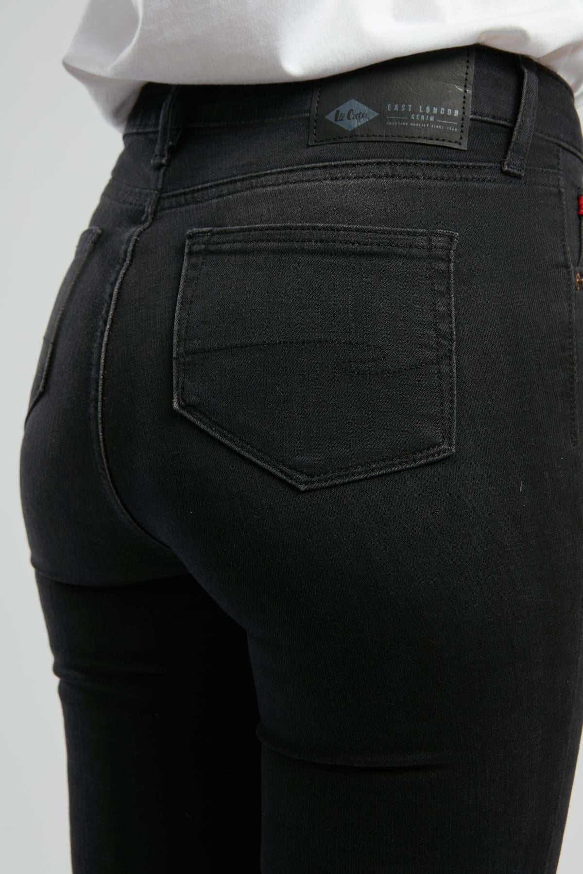 Jaycee Çok Yüksek Bel Dar Kesim Çok Dar Paça Siyah Kadın Jean Pantolon