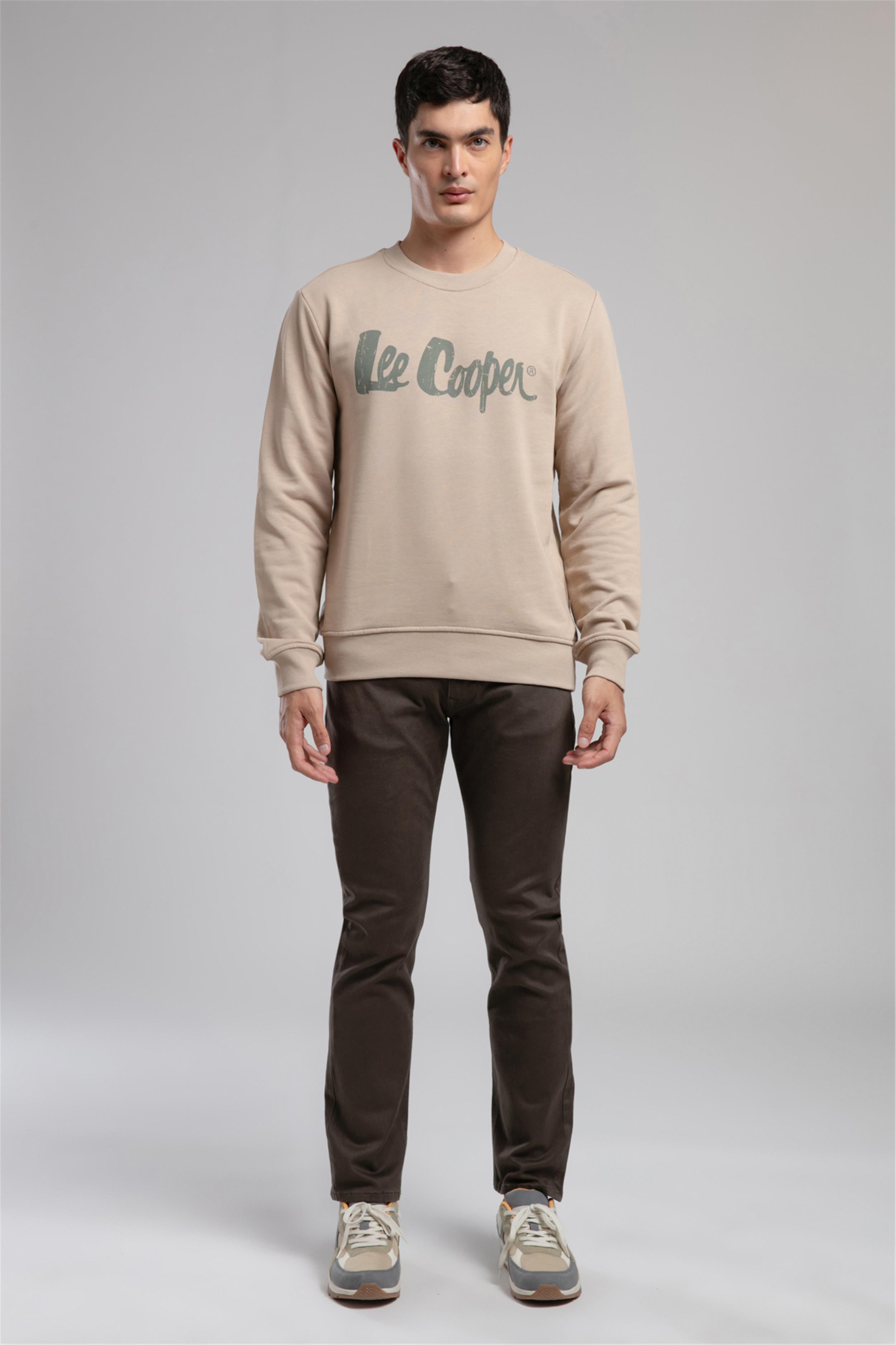 Jeffı Erkek O Yaka Sweatshirt Bej