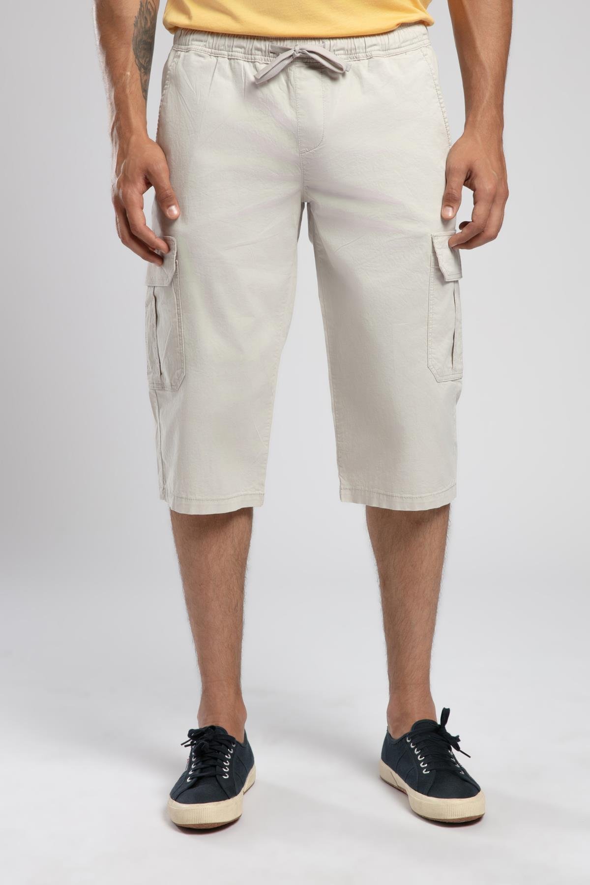 Jogger Cargo Long Erkek Dokuma Bermuda