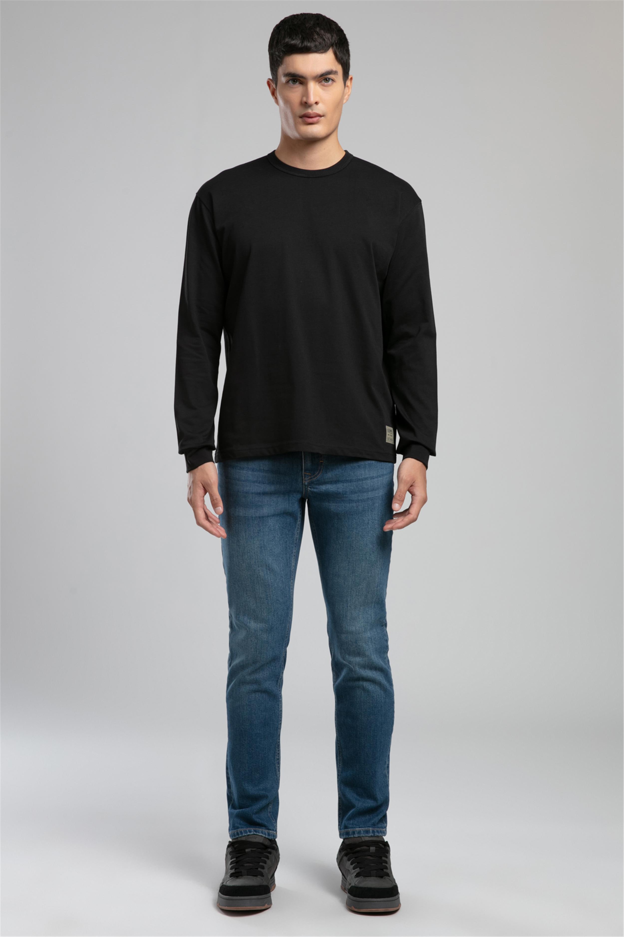 Jordy Erkek O Yaka Sweatshirt Siyah