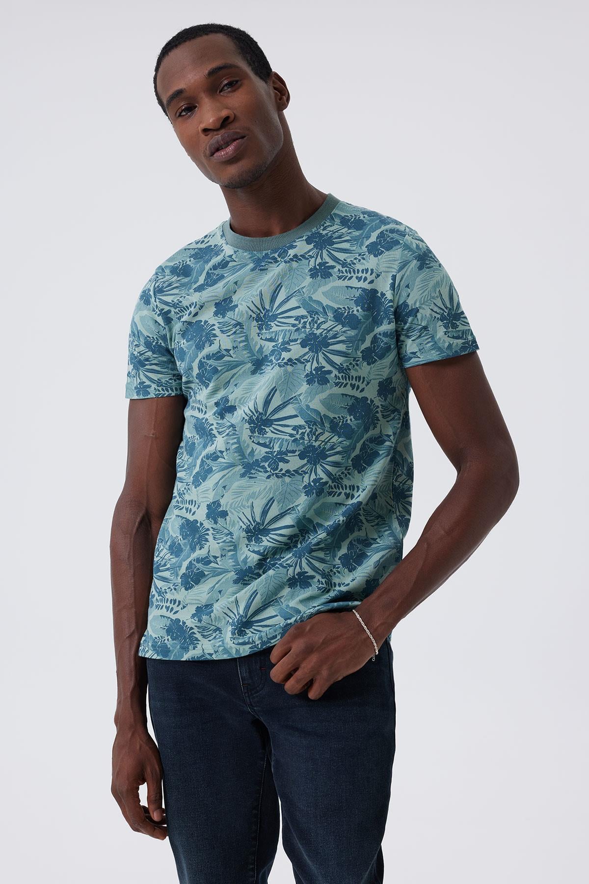Joseph 1 Erkek %100 Pamuk Polo Yaka Pike T-Shirt Petrol