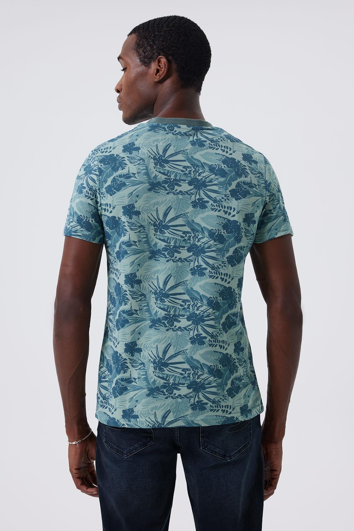 Joseph 1 Erkek %100 Pamuk Polo Yaka Pike T-Shirt Petrol