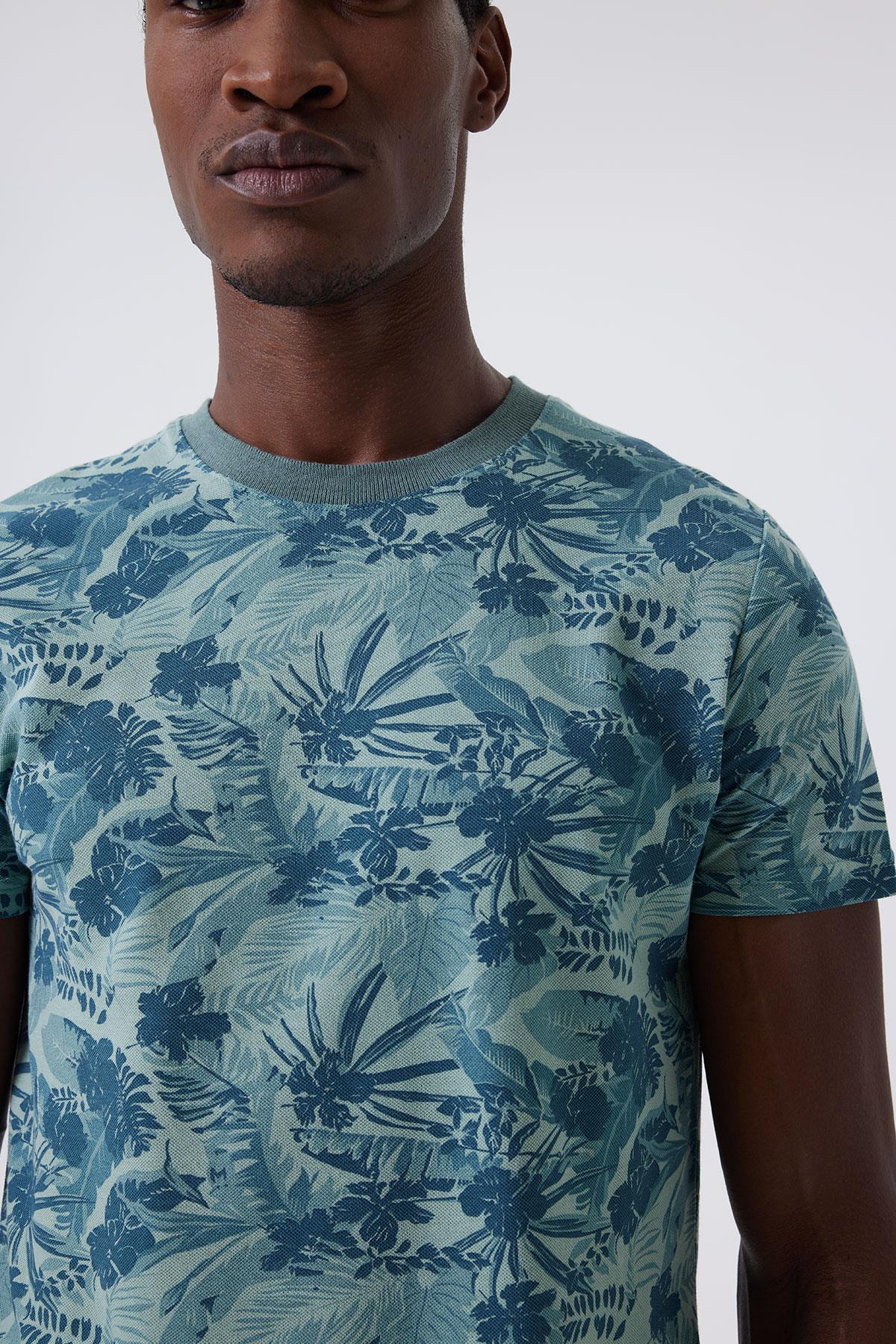 Joseph 1 Erkek %100 Pamuk Polo Yaka Pike T-Shirt Petrol