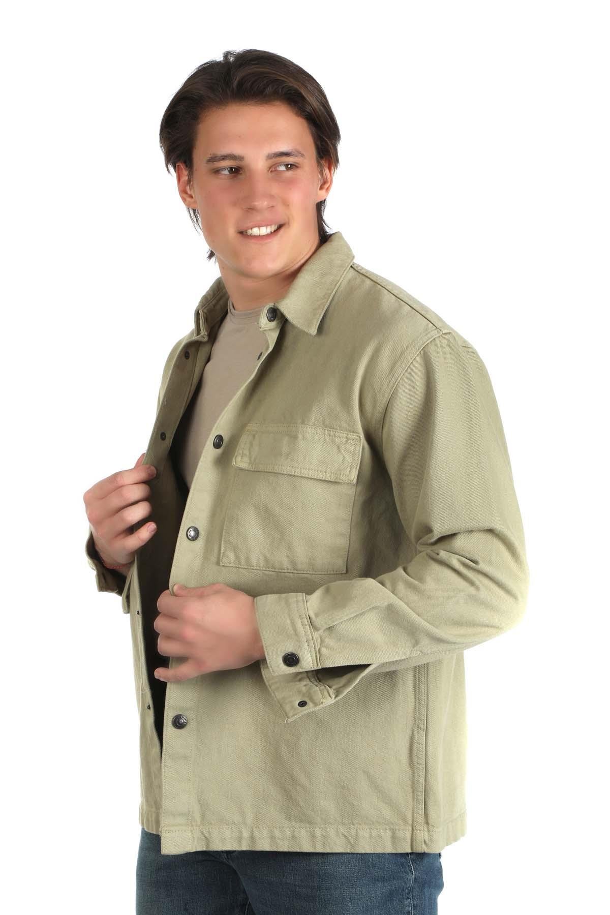 Karela Erkek Dokuma Ceket Haki