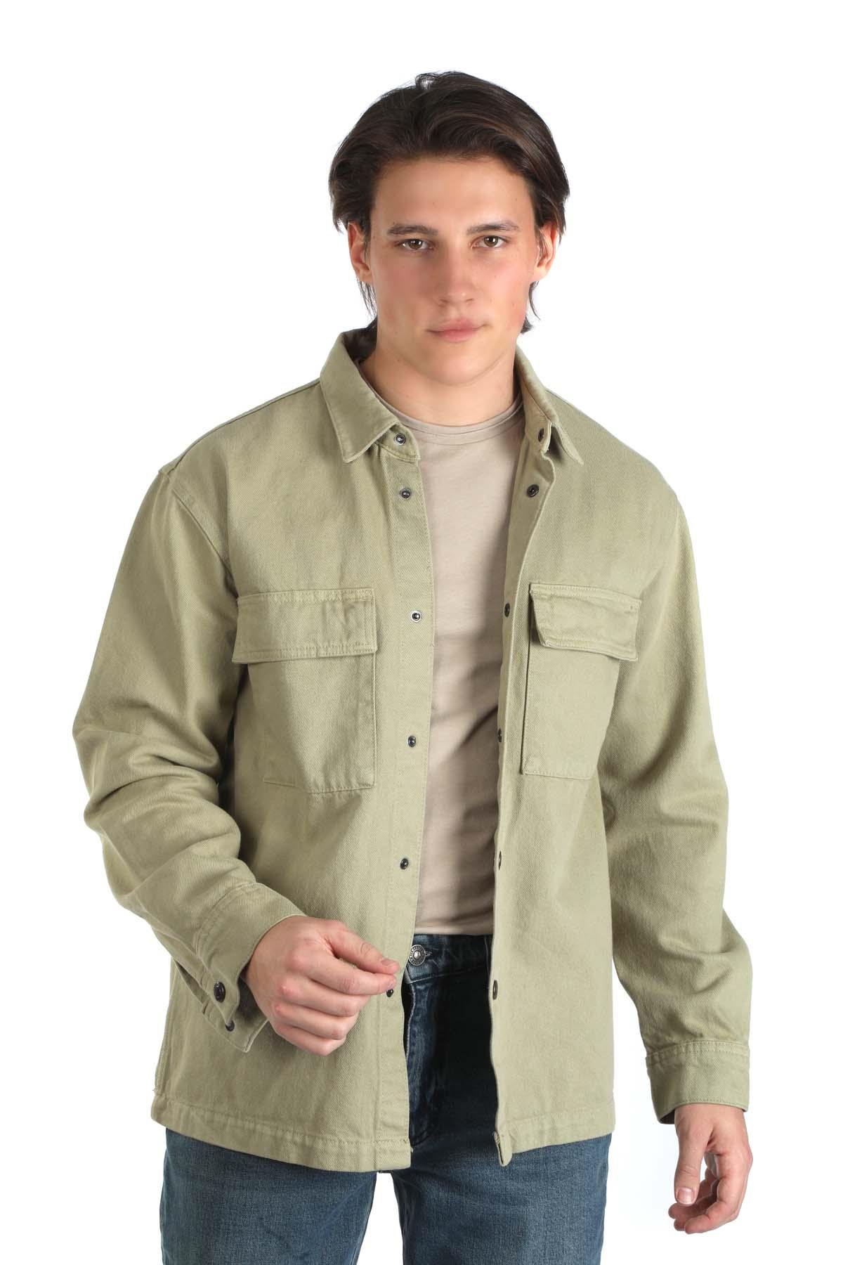 Karela Erkek Dokuma Ceket Haki