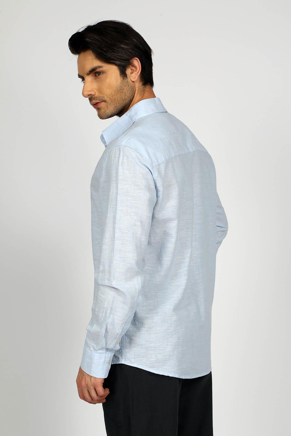 Ketsa Erkek U.Kol Dokuma Gömlek A.Mavi