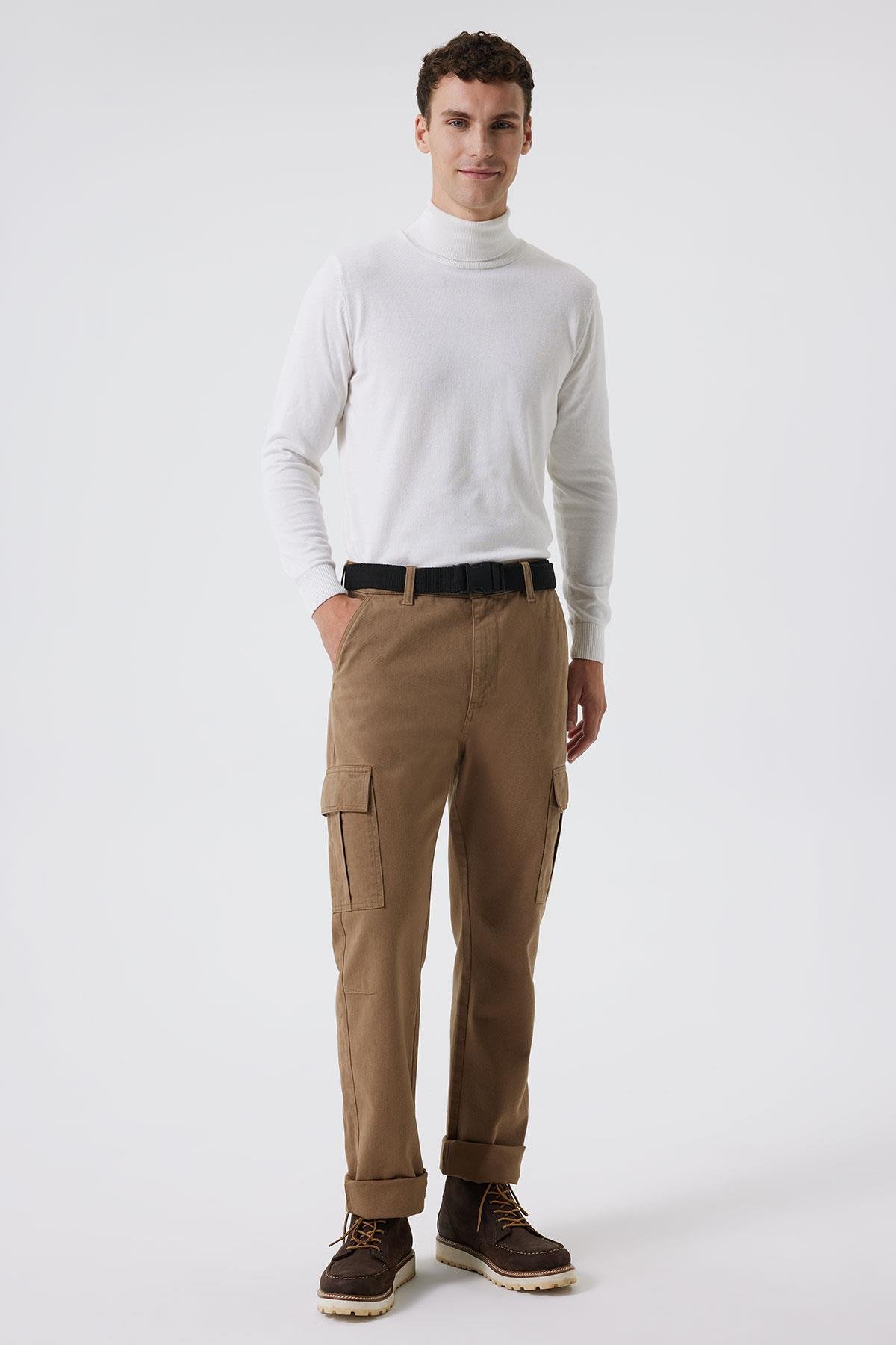 Kewın Erkek Dokuma Pantolon Taba