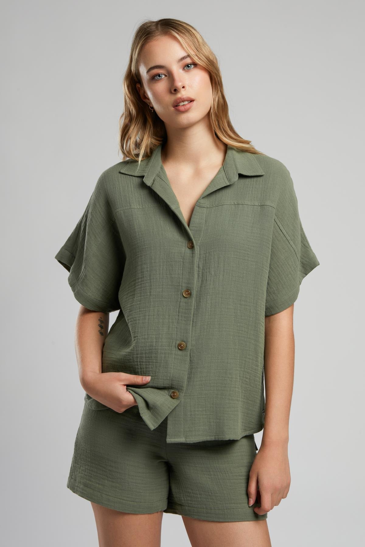 Kierra Kadın Dokuma Gömlek