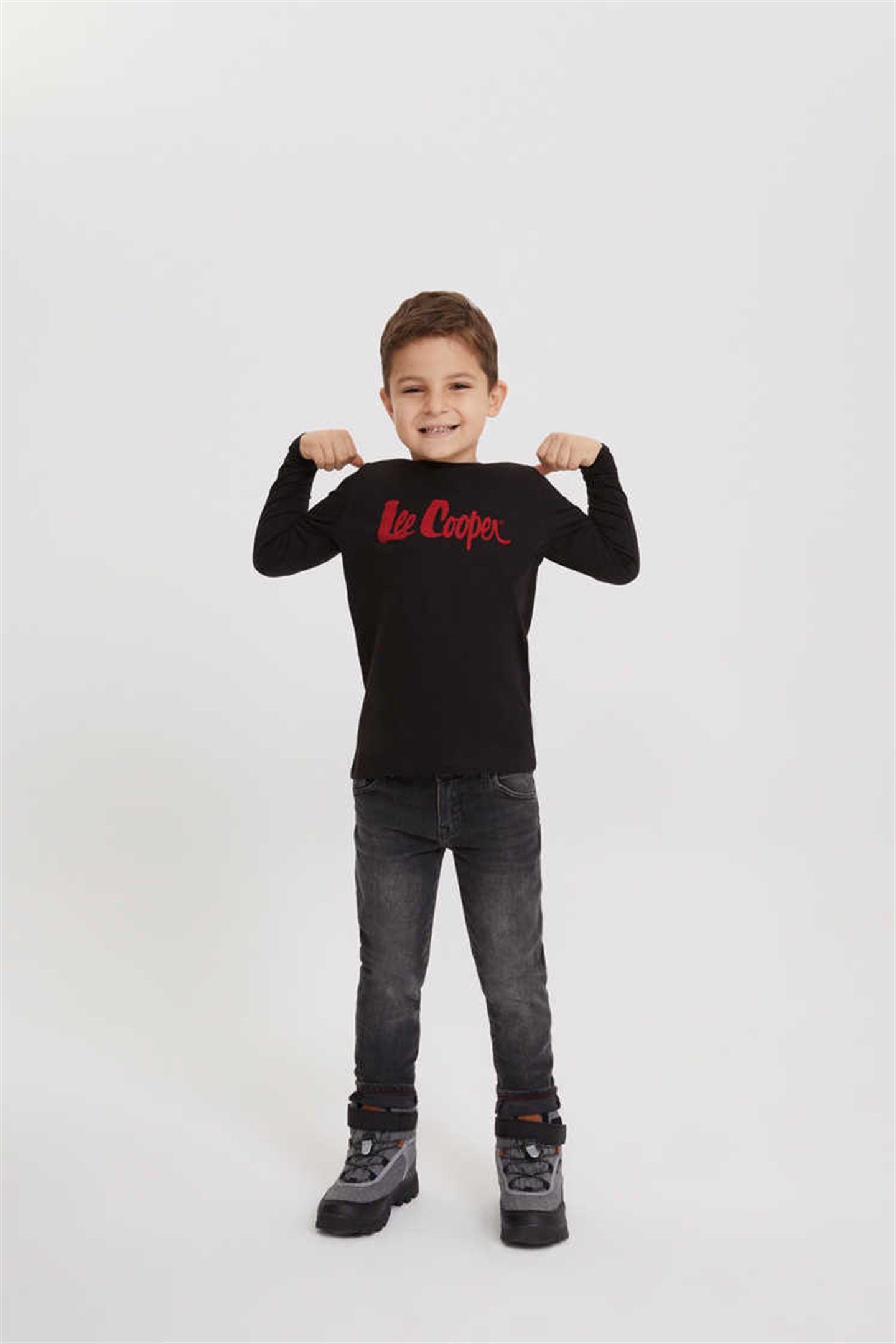 Logon Erkek Çocuk Sweatshirt Siyah | Lee Cooper
