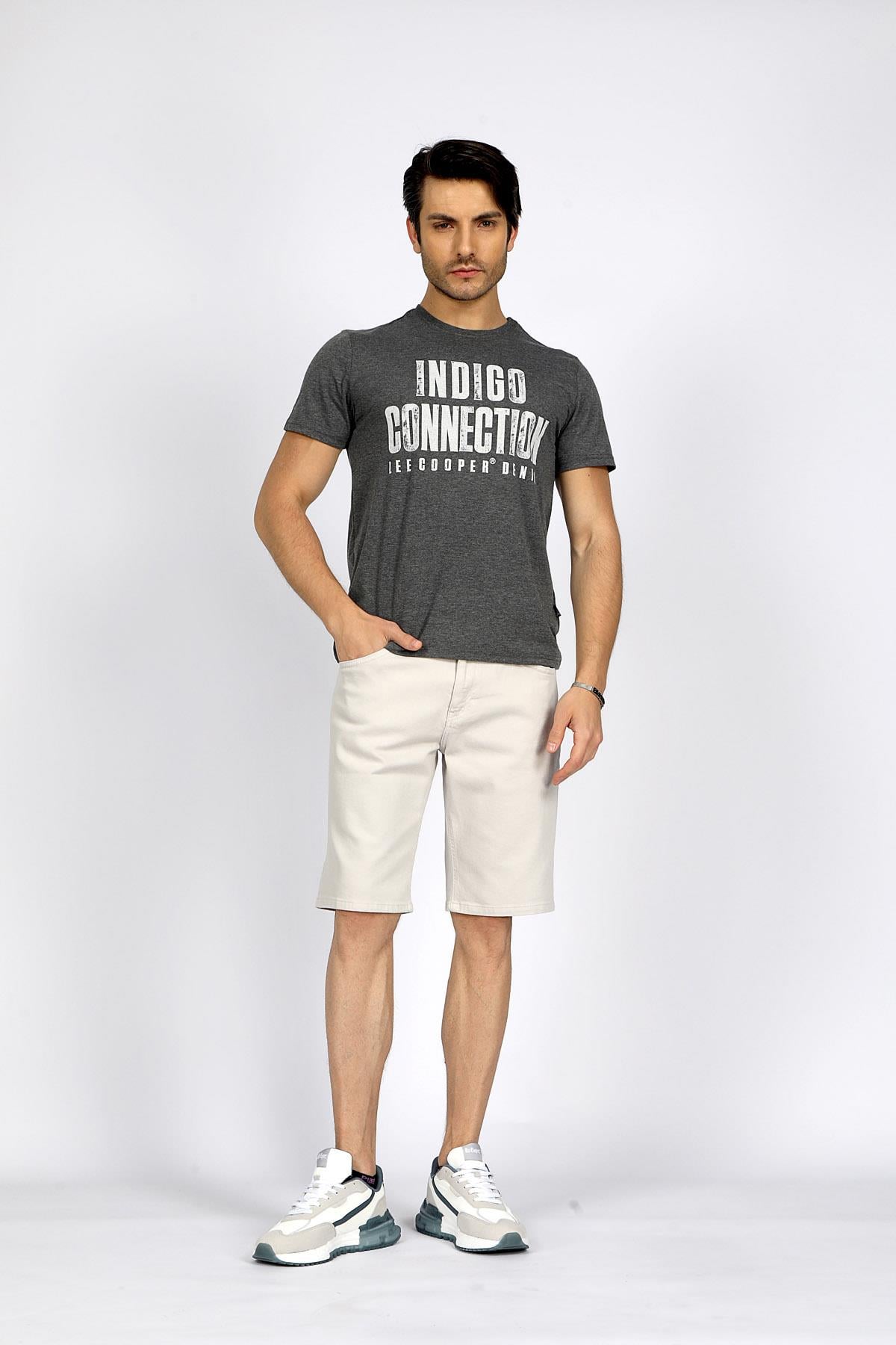 Lonceso Erkek Dokuma Şort Taş