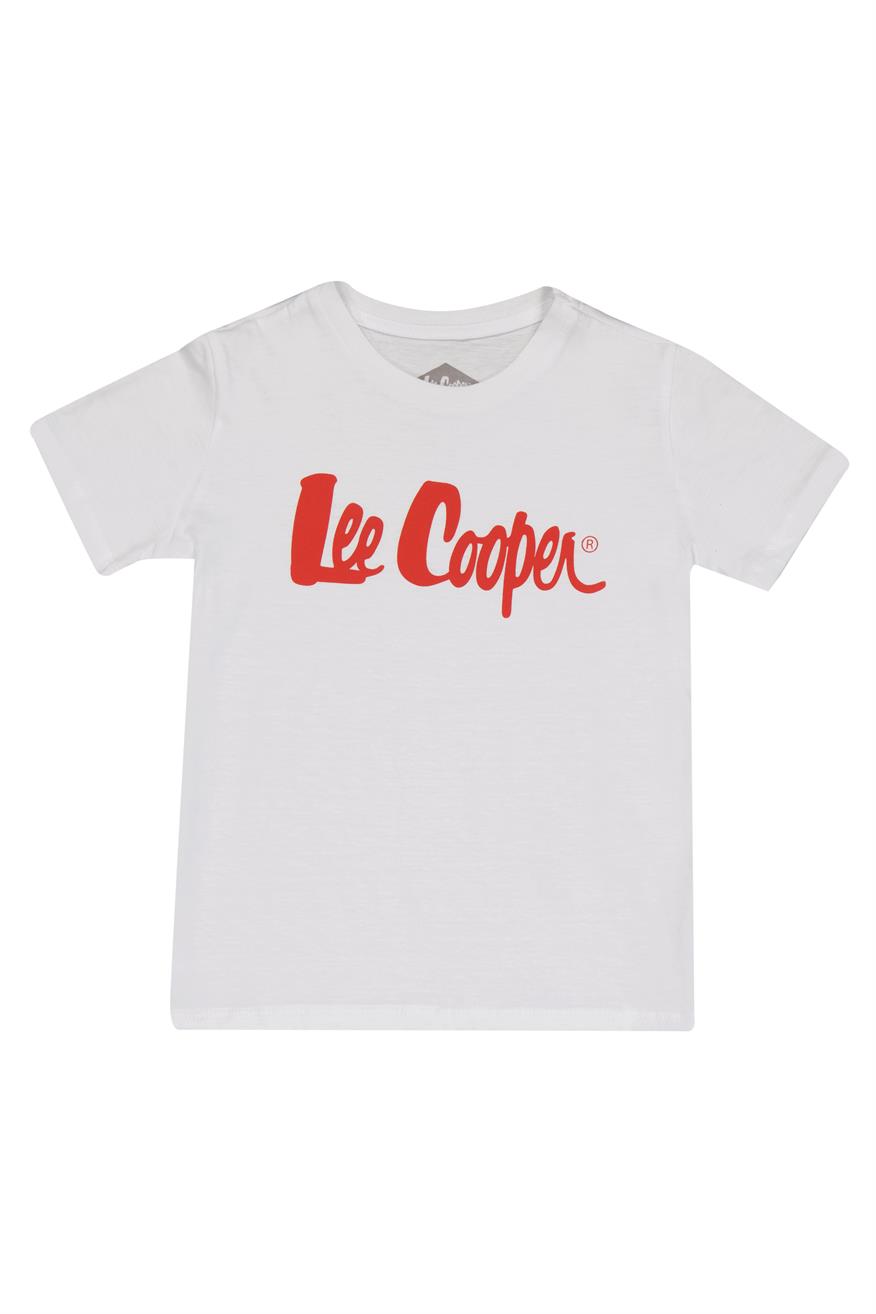 London Logo 1 Erkek Çocuk Bisiklet Yaka T-Shirt Off White