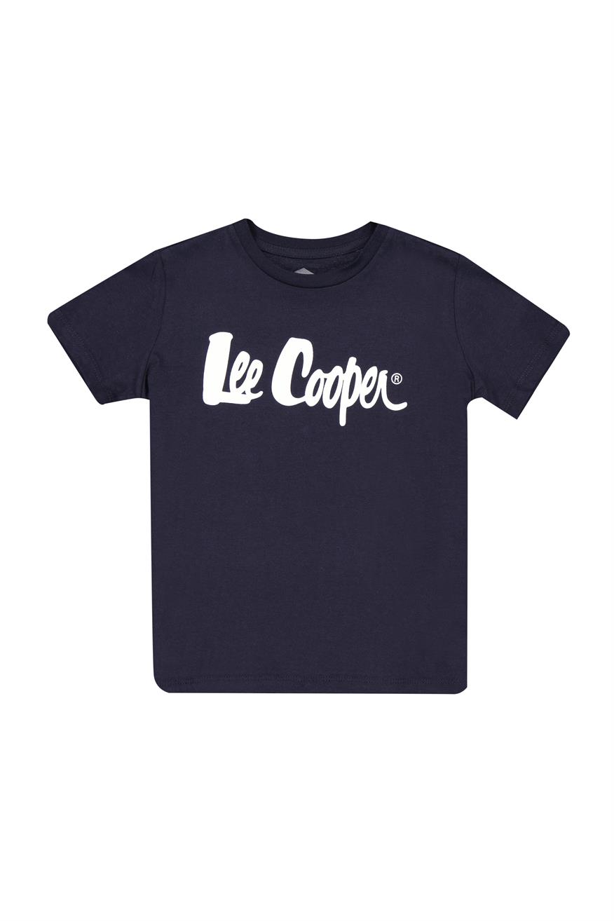London Logo 1 Erkek Çocuk Bisiklet Yaka T-Shirt Koyu Lacivert