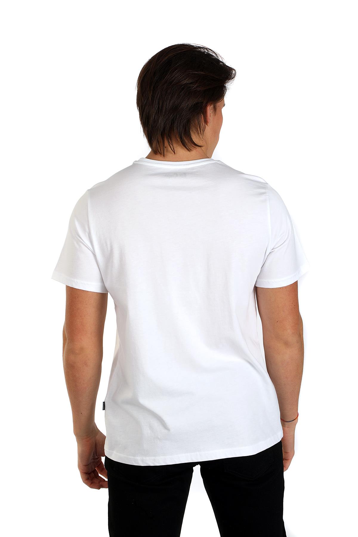 Londonlogo Erkek O Yaka T-Shirt Beyaz-L