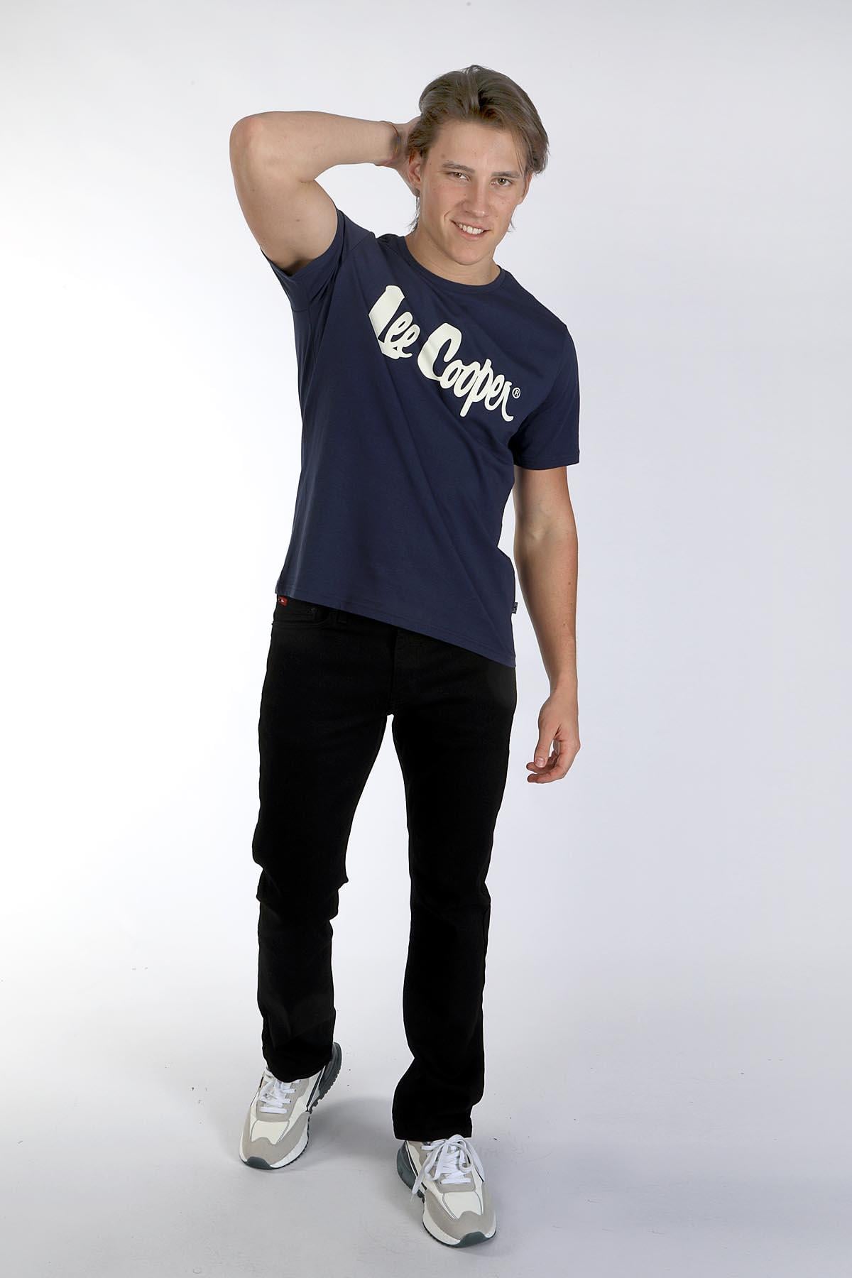 Londonlogo Erkek O Yaka T-Shirt Lacivert