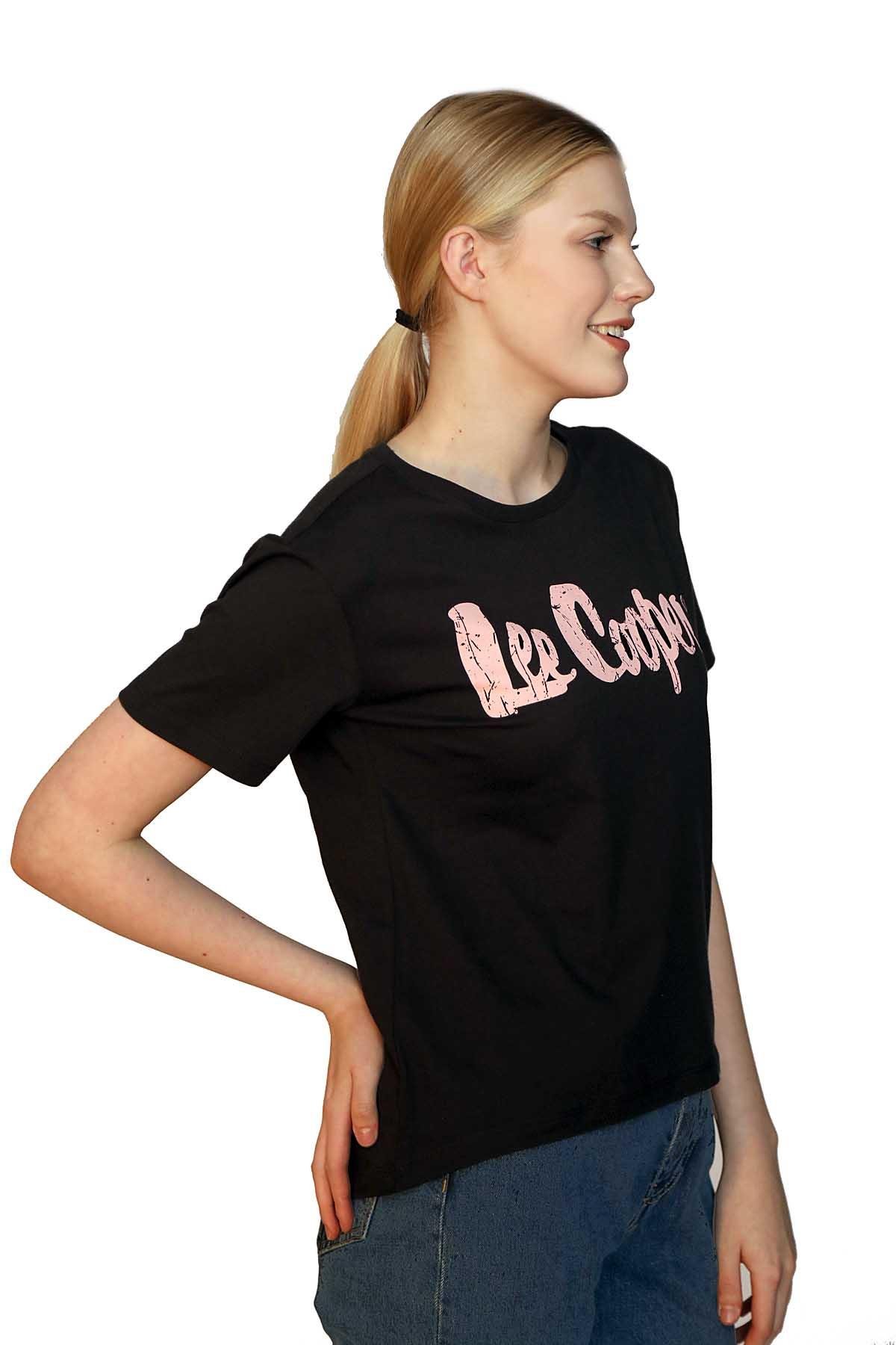 Londonlogo Kadın O Yaka T-Shirt Siyah