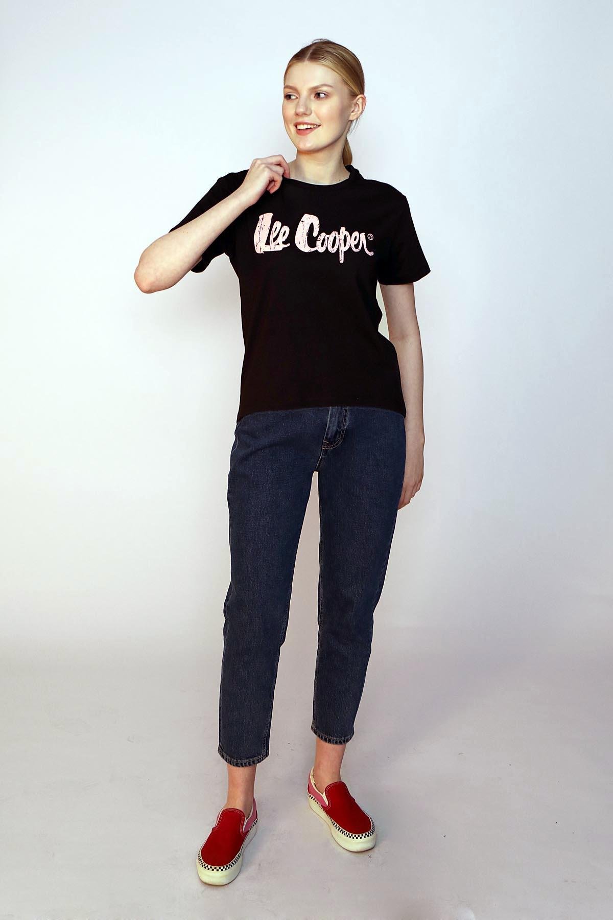 Londonlogo Kadın O Yaka T-Shirt Siyah