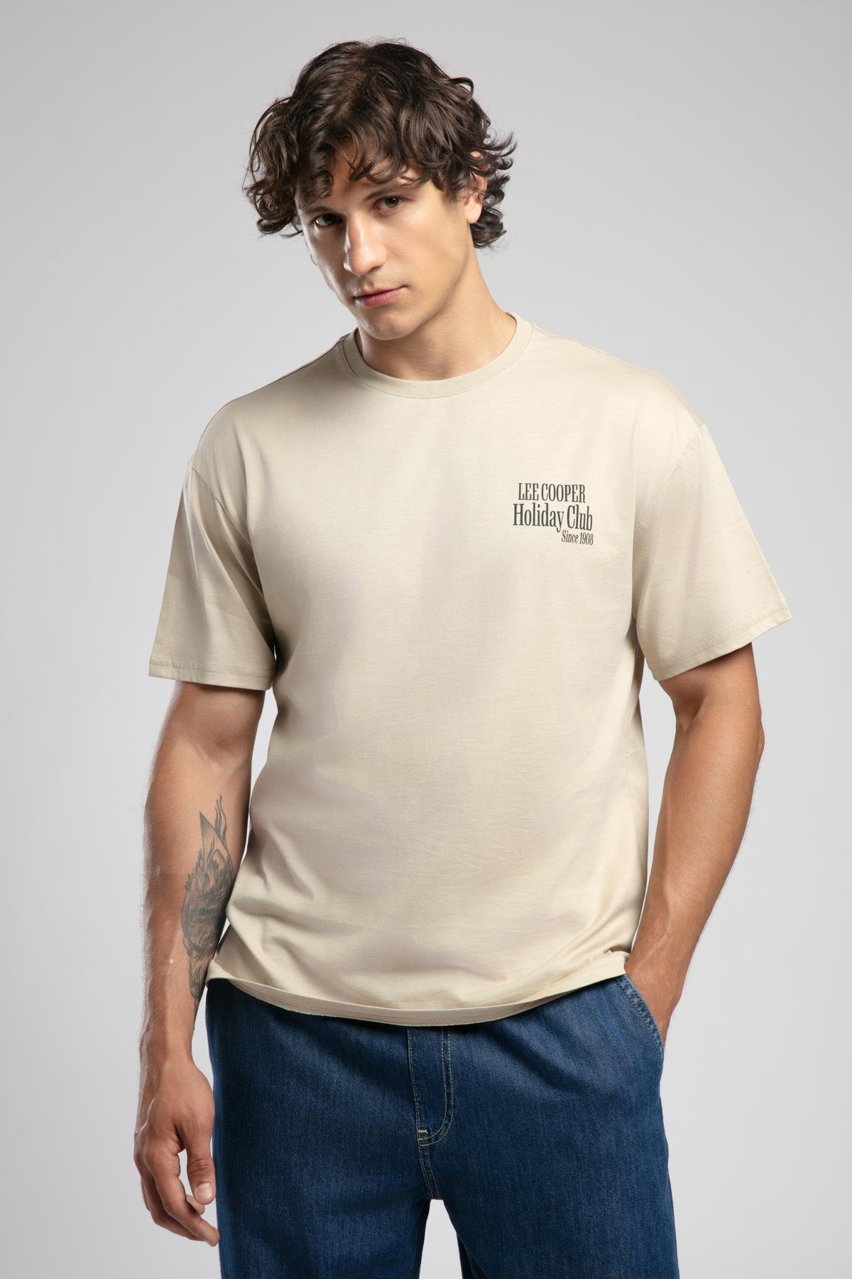 Marcia Erkek %100 Pamuk O Yaka T-Shirt