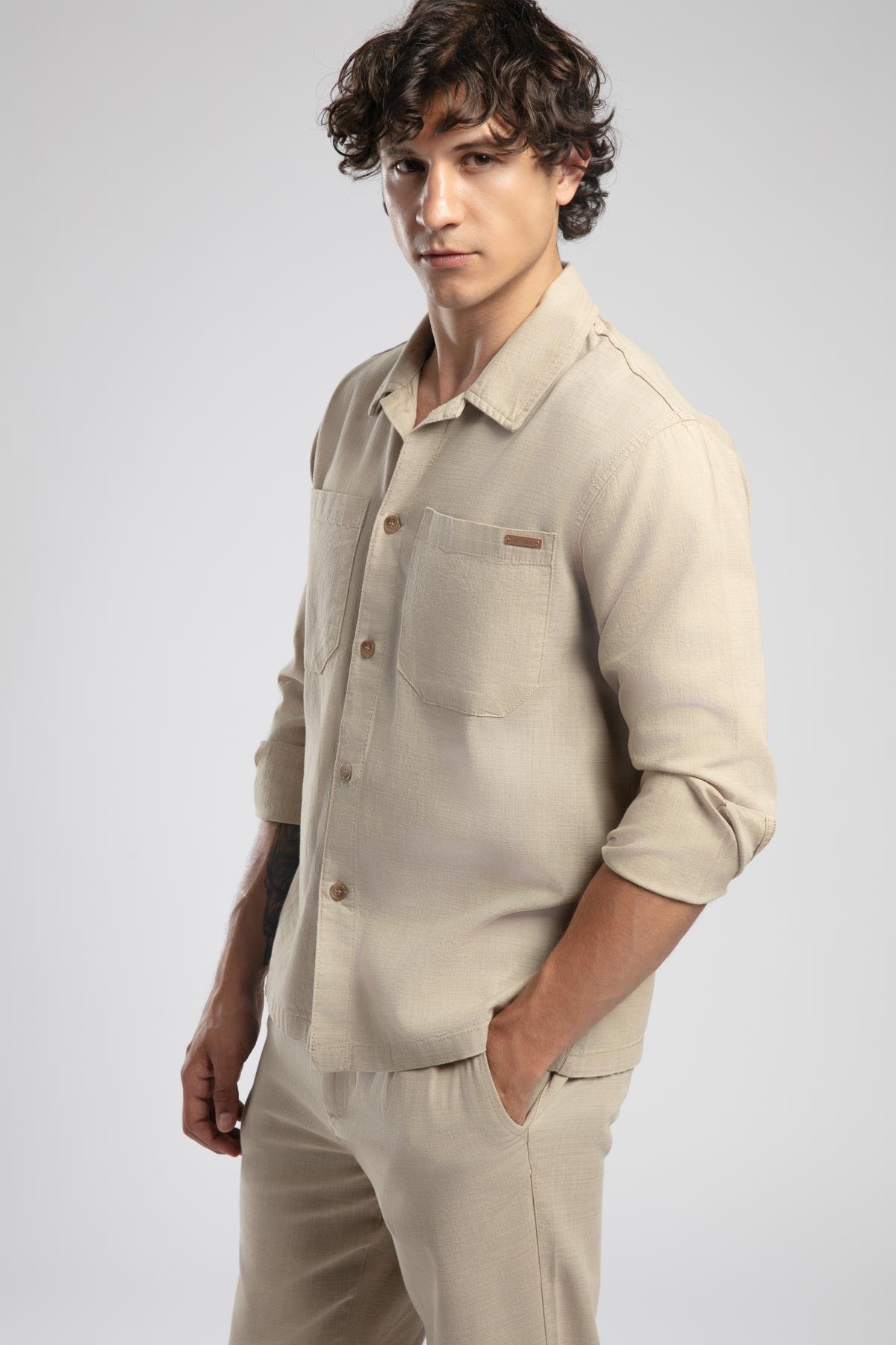 Marsello Erkek U.Kol Dokuma Gömlek