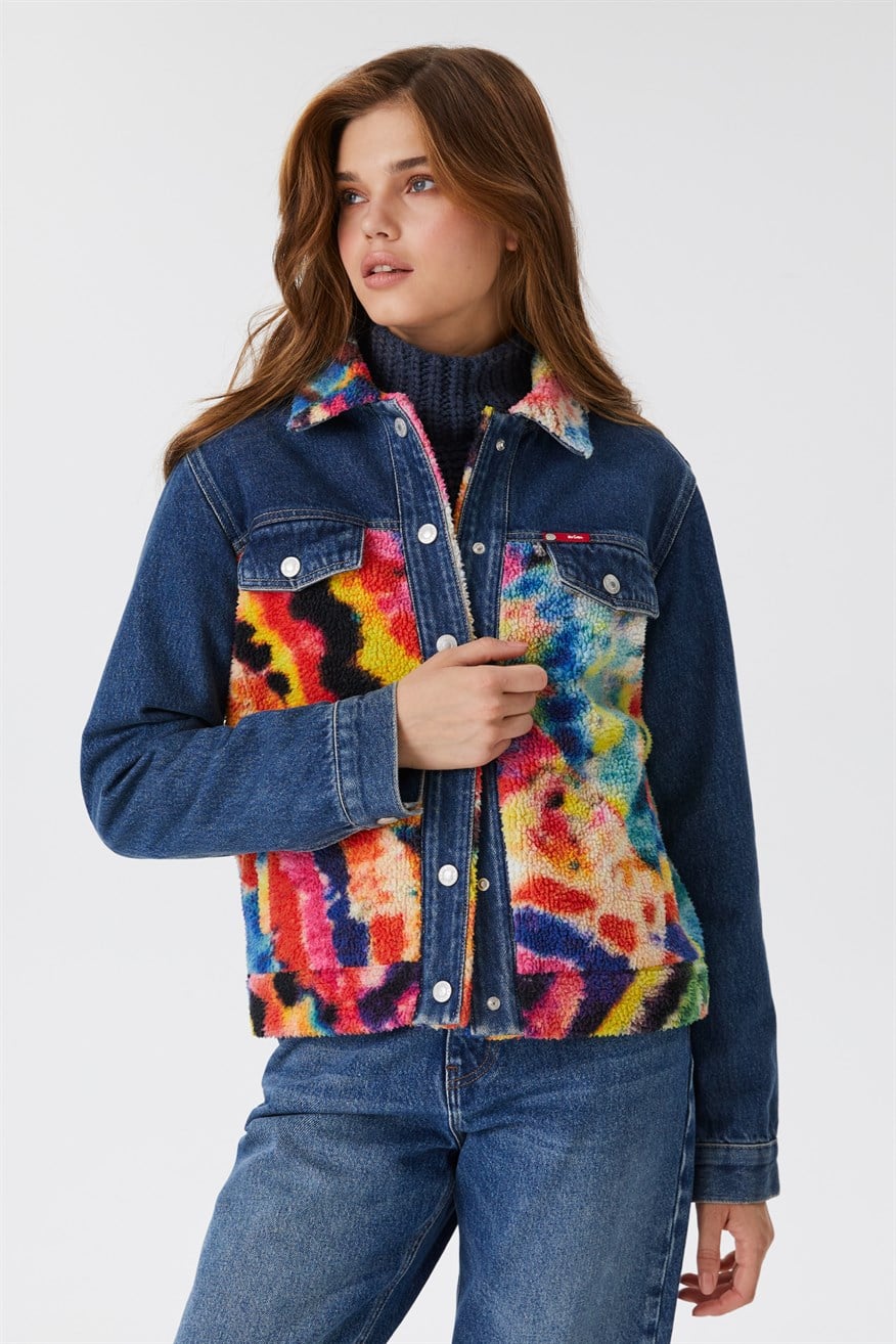 Molly 3 Kadın %100 Pamuk Jean Ceket Siyah - Lee Cooper Türkiye