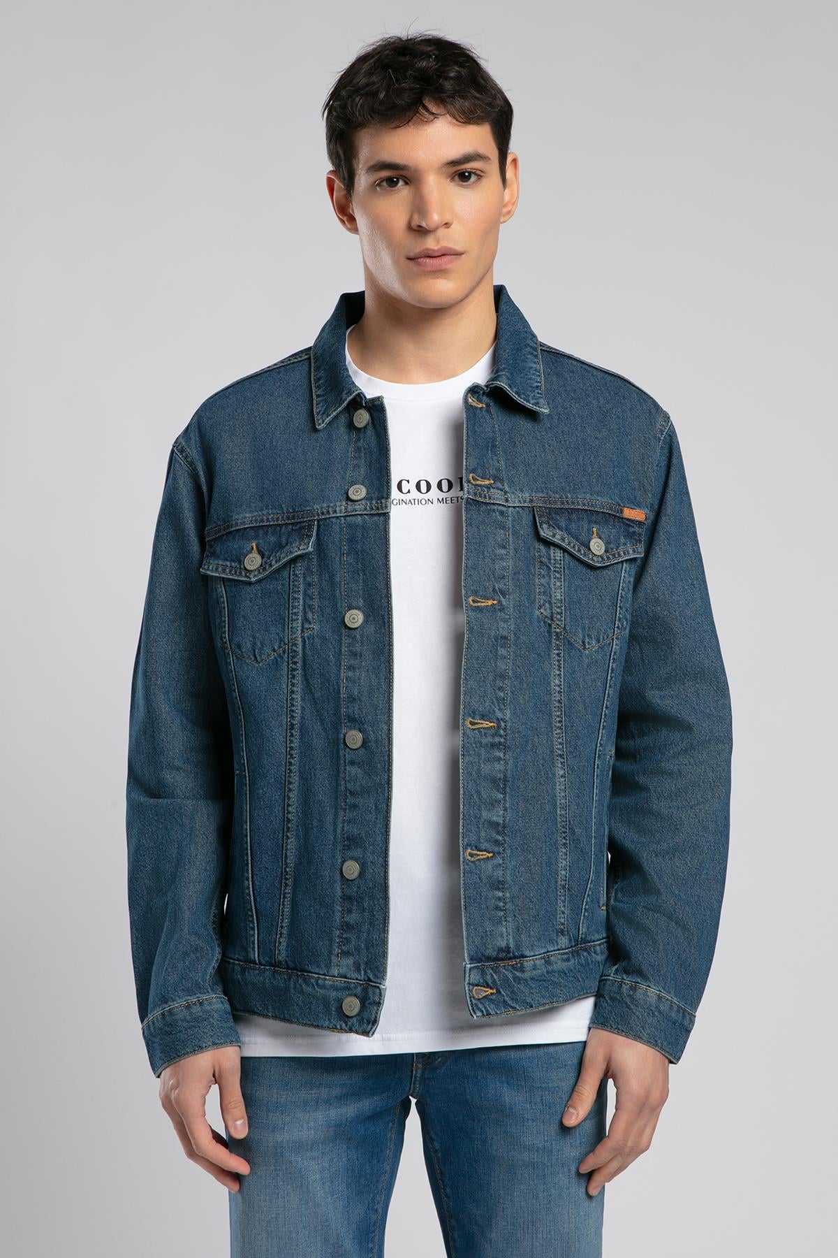 Nagoya Erkek %100 Pamuk Jean Ceket