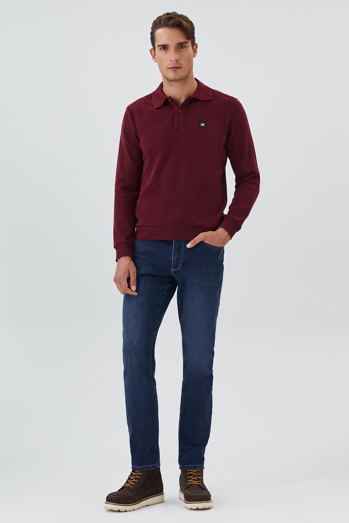 Newblend Erkek Sweatshırt Bordo 