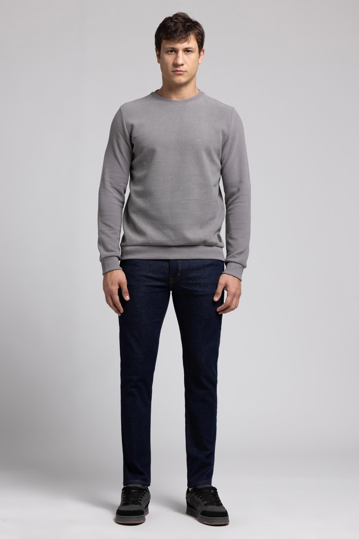 NEWDIAGONAL ERKEK O YAKA SWEATSHIRT