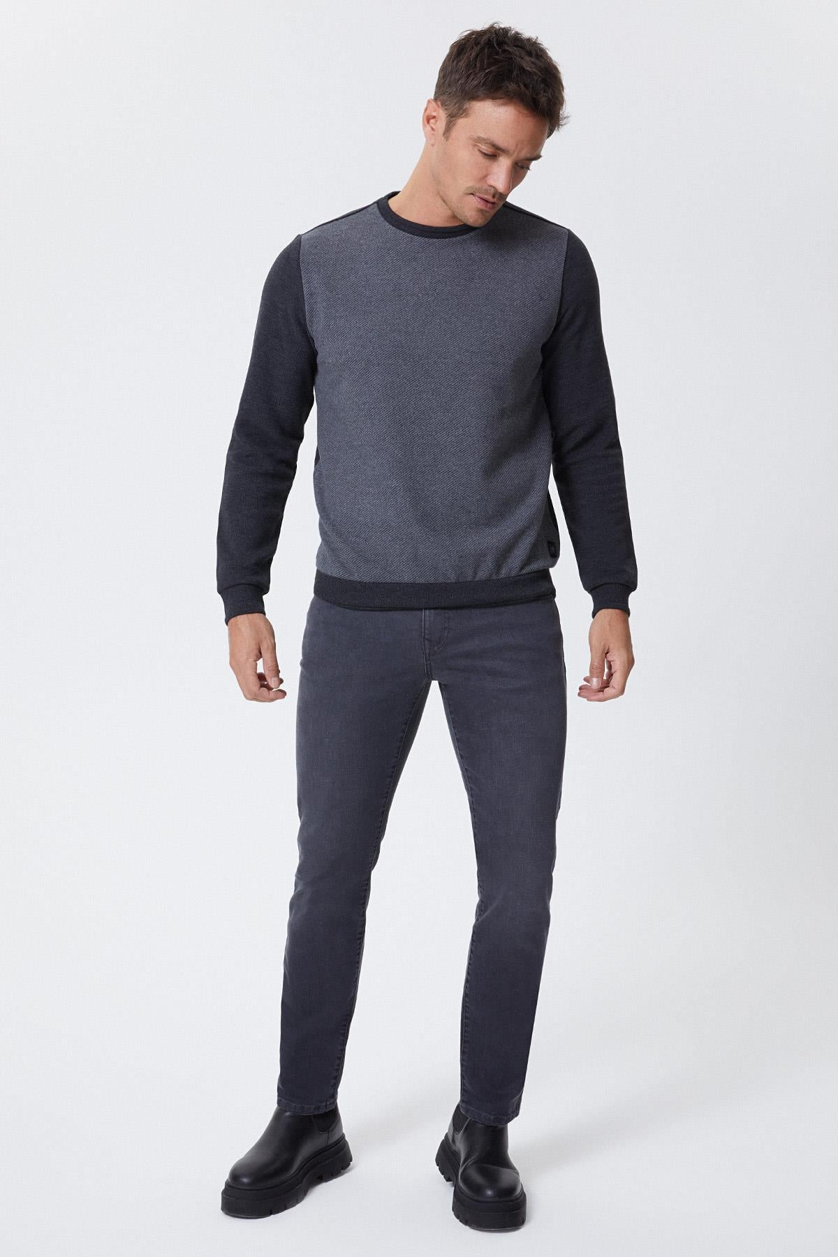 NEWDIAGONAL ERKEK O YAKA SWEATSHIRT