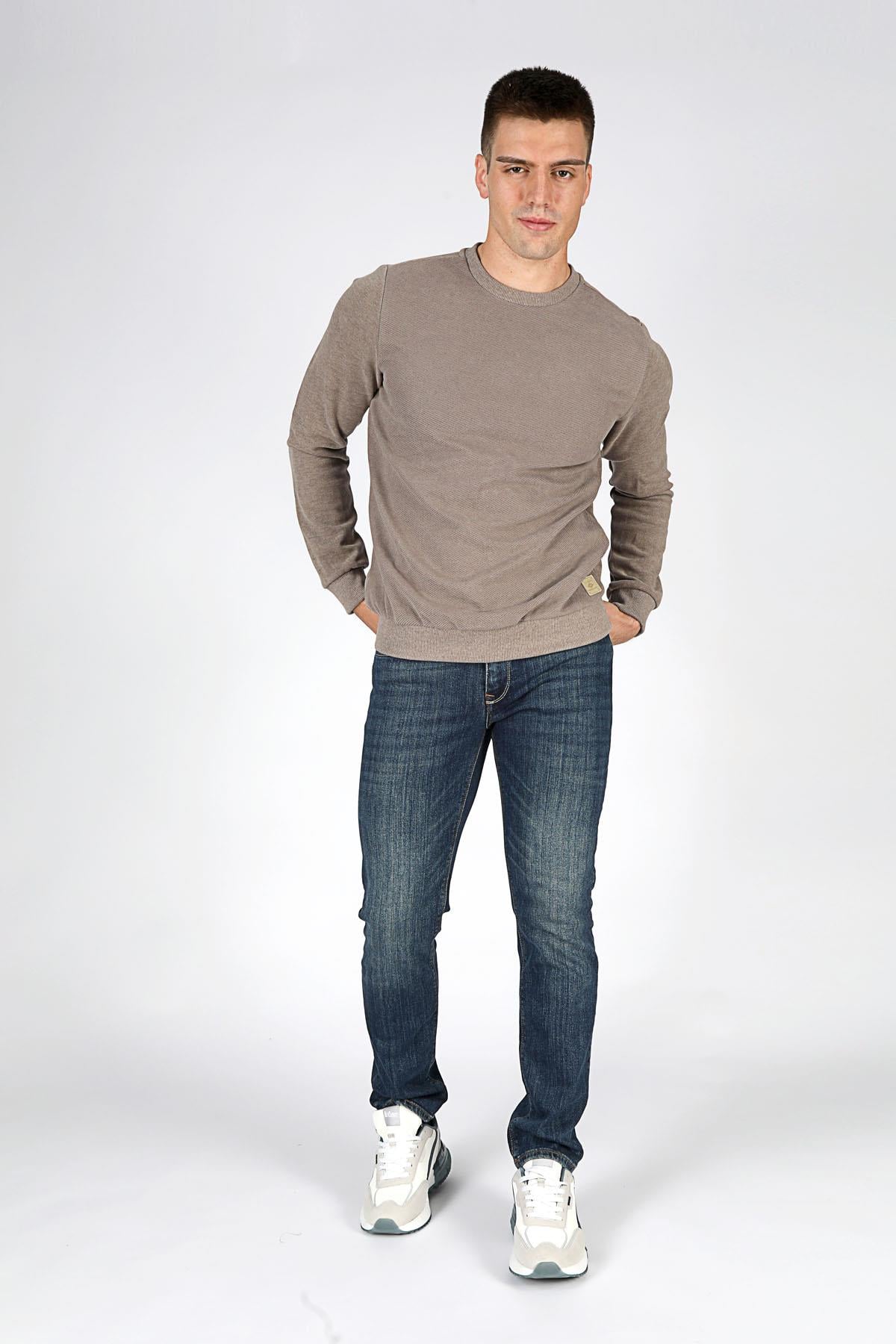 NEWDIAGONAL ERKEK O YAKA SWEATSHIRT