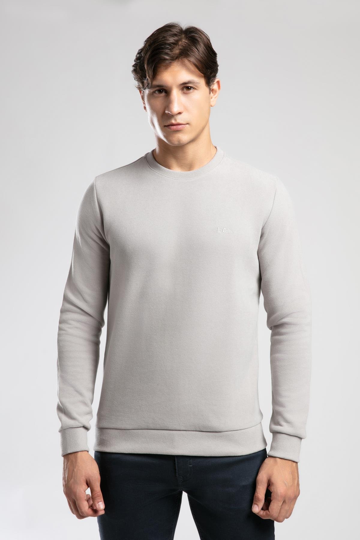 Newdwade Erkek O Yaka Sweatshirt Bej - Lee Cooper Türkiye