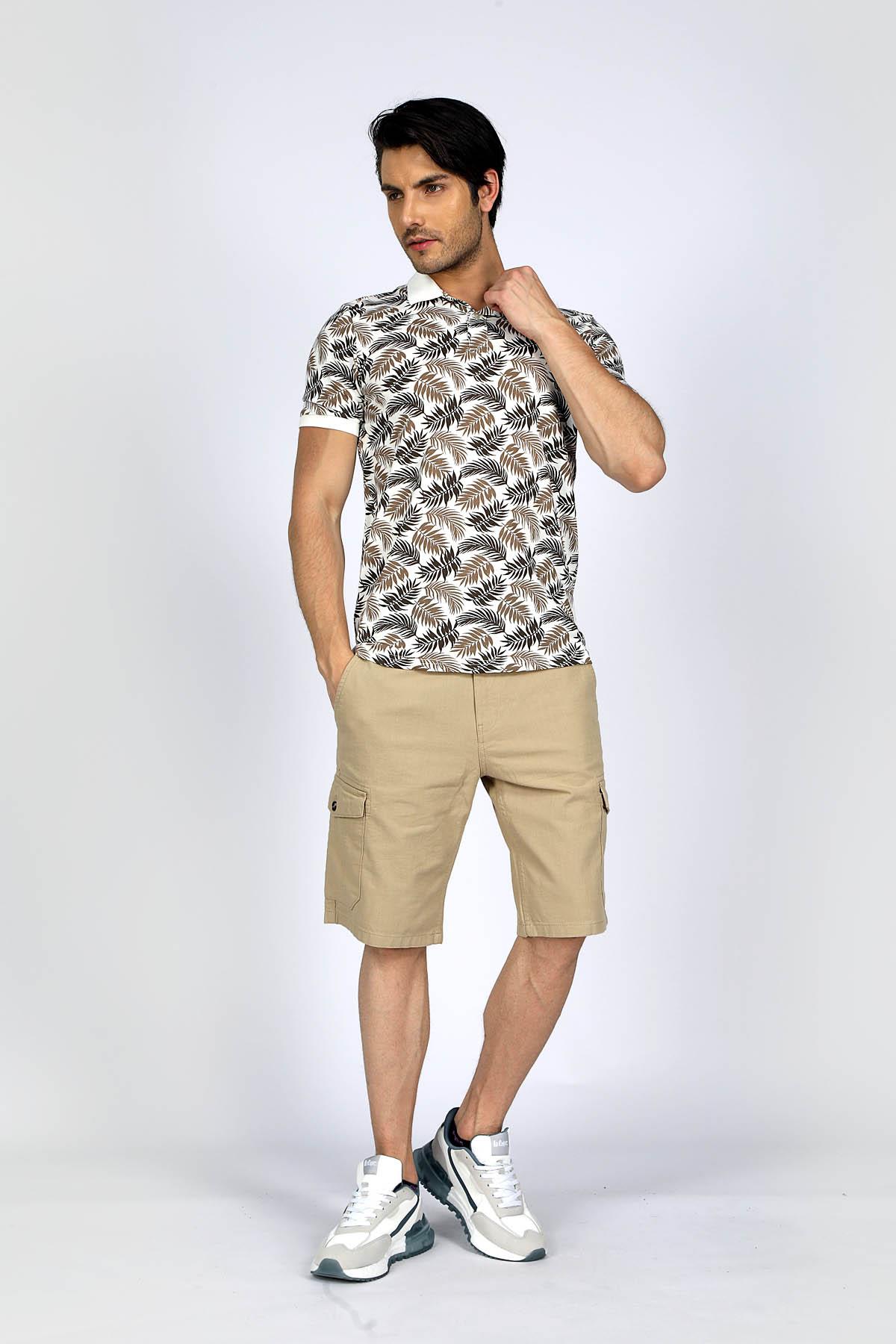 Newjoseph Erkek Polo Yaka T-Shırt Ekru