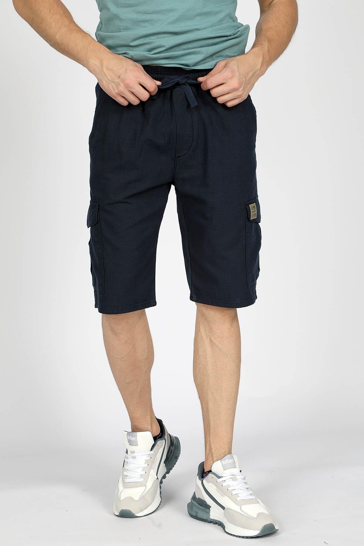 Newso Erkek Dokuma Şort Lacivert