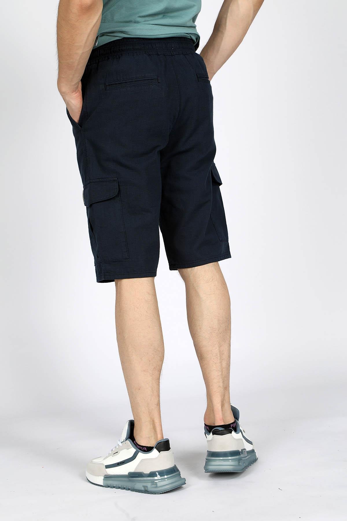 Newso Erkek Dokuma Şort Lacivert