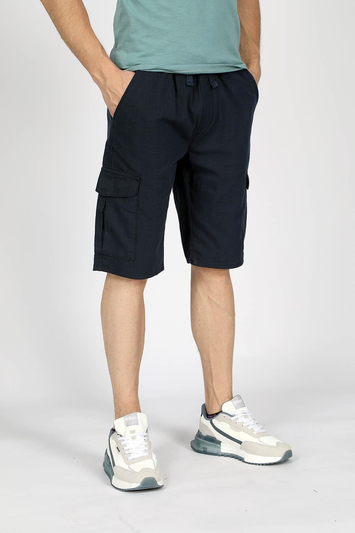 Newso Erkek Dokuma Şort Lacivert